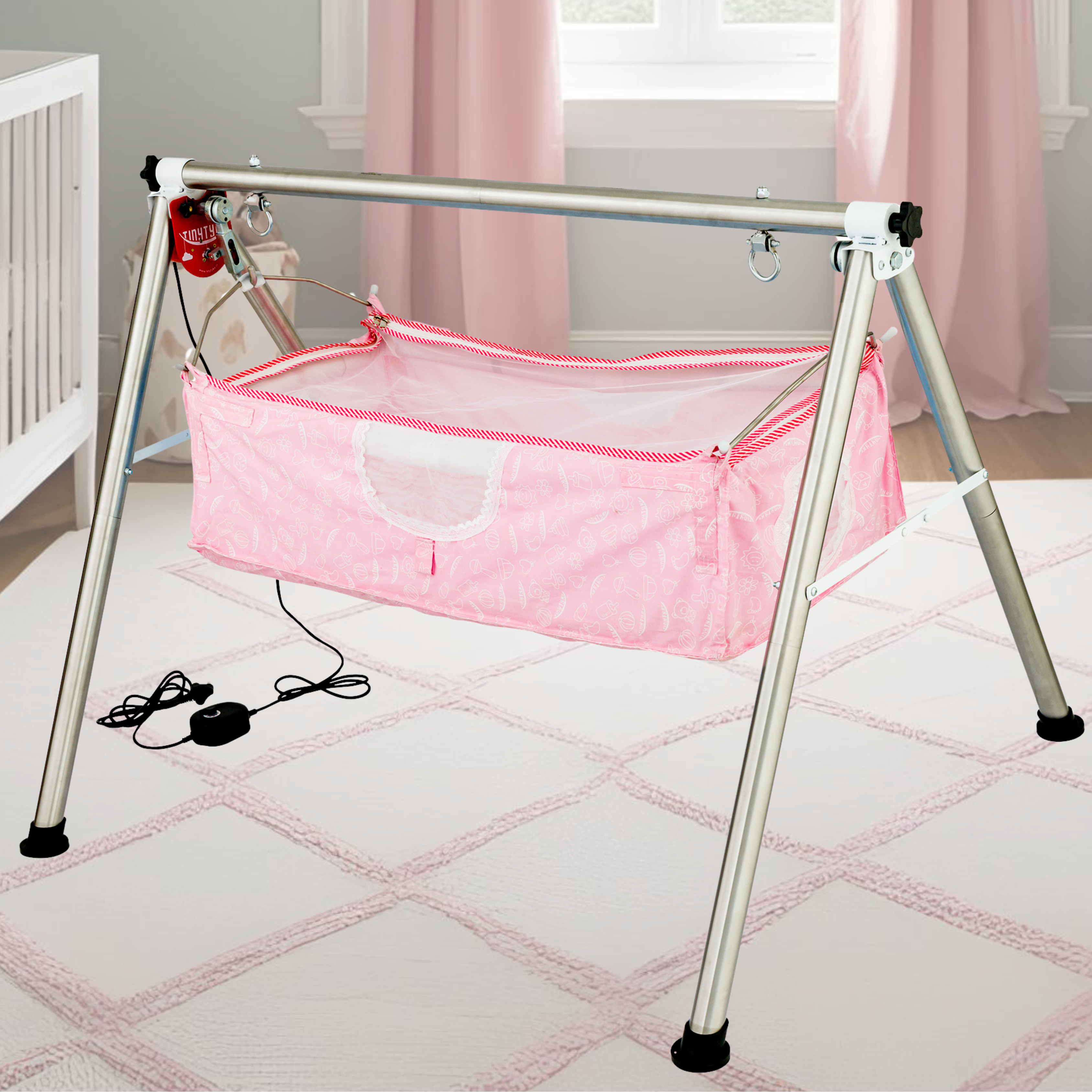 TinyTyke- Automatic Baby Cradle Round Pipe - Fully Foldable