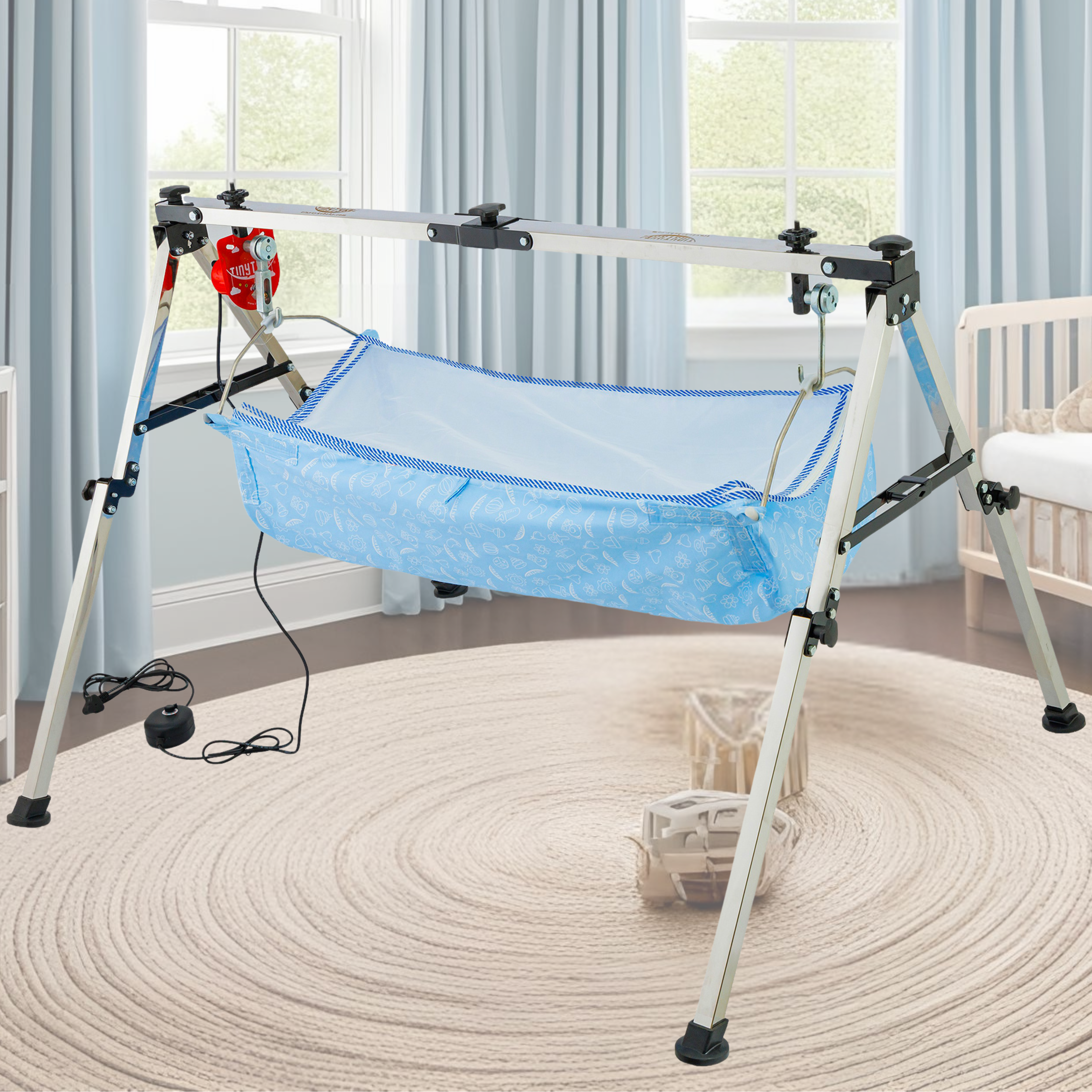TinyTyke- Automatic Baby Cradle Square Pipe - Fully Foldable