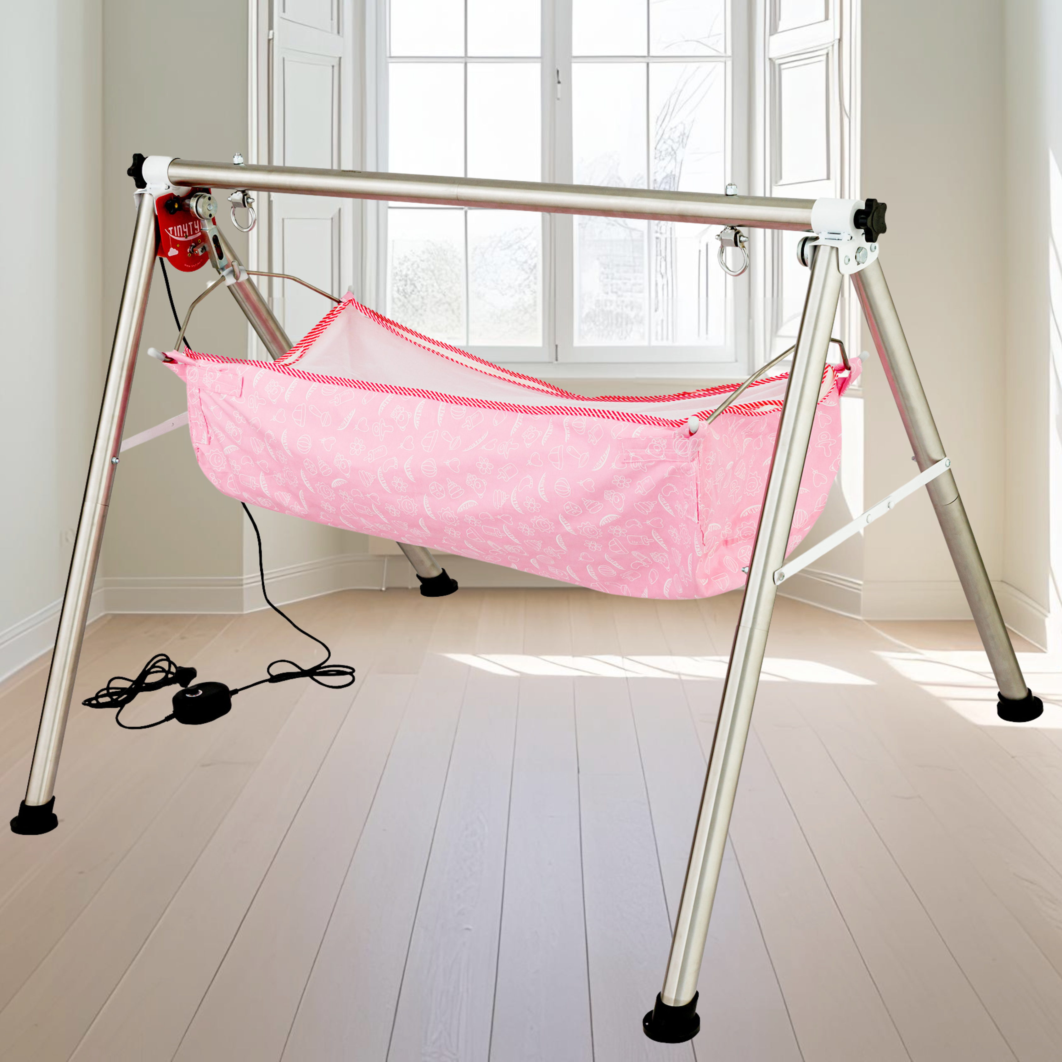 TinyTyke- Automatic Baby Cradle Round Pipe - Fully Foldable