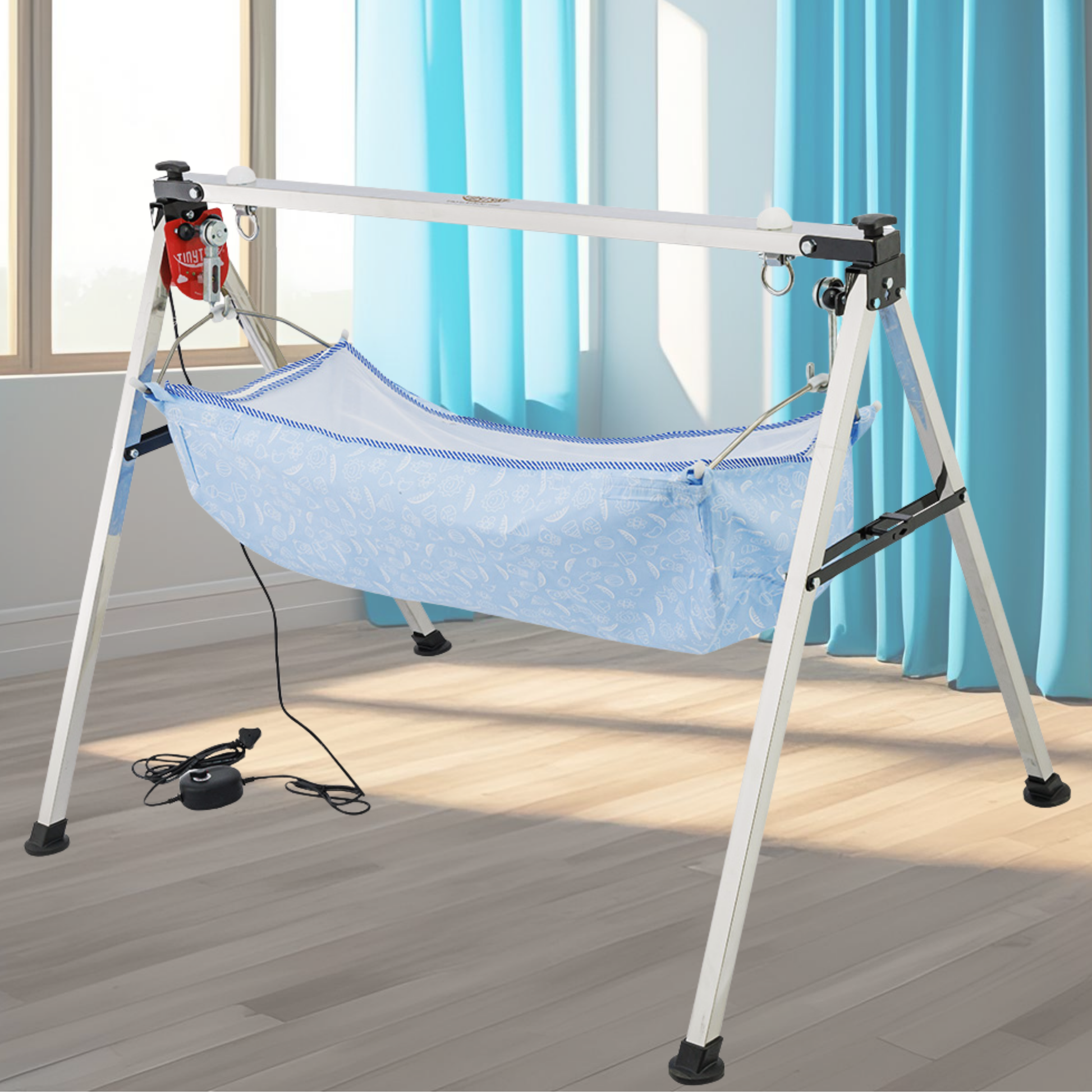 TinyTyke- Automatic Baby Cradle Square Pipe - Semi Foldable