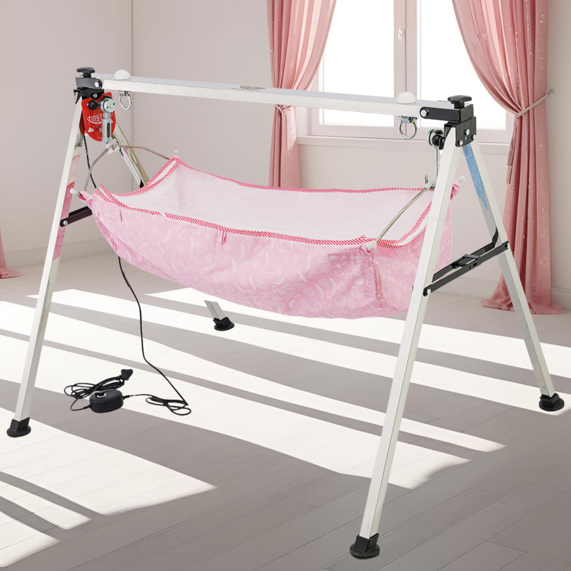 TinyTyke- Automatic Baby Cradle Square Pipe - Semi Foldable