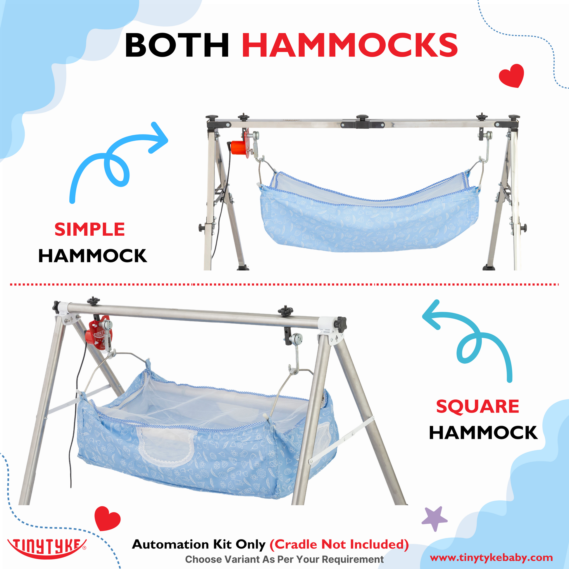 TinyTyke- Baby Cradle Automation Kit (For Manual Baby Cradle/ Cradle Not Included)