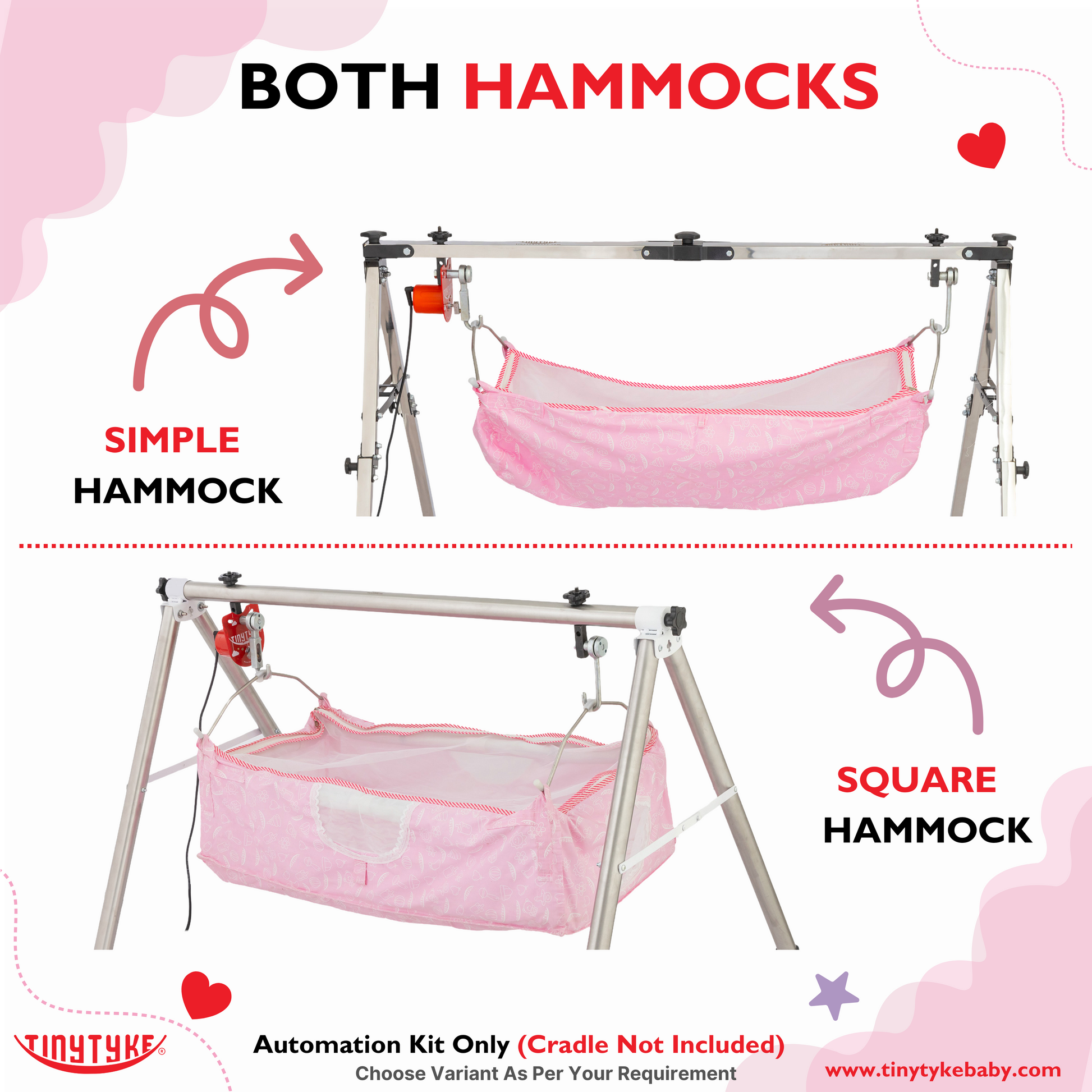 TinyTyke- Baby Cradle Automation Kit (For Manual Baby Cradle/ Cradle Not Included)
