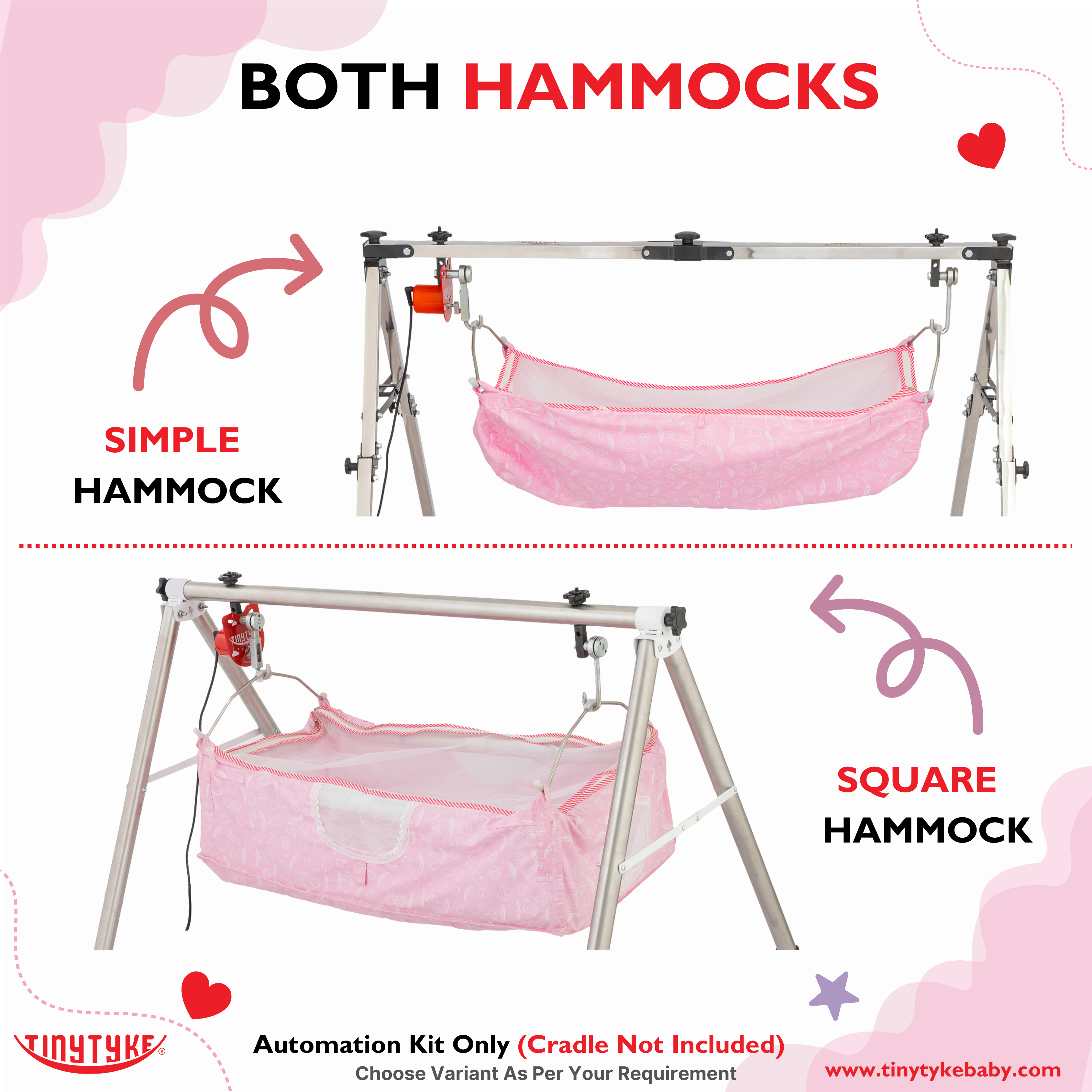 TinyTyke- Baby Cradle Automation Kit (For Manual Baby Cradle/ Cradle Not Included)