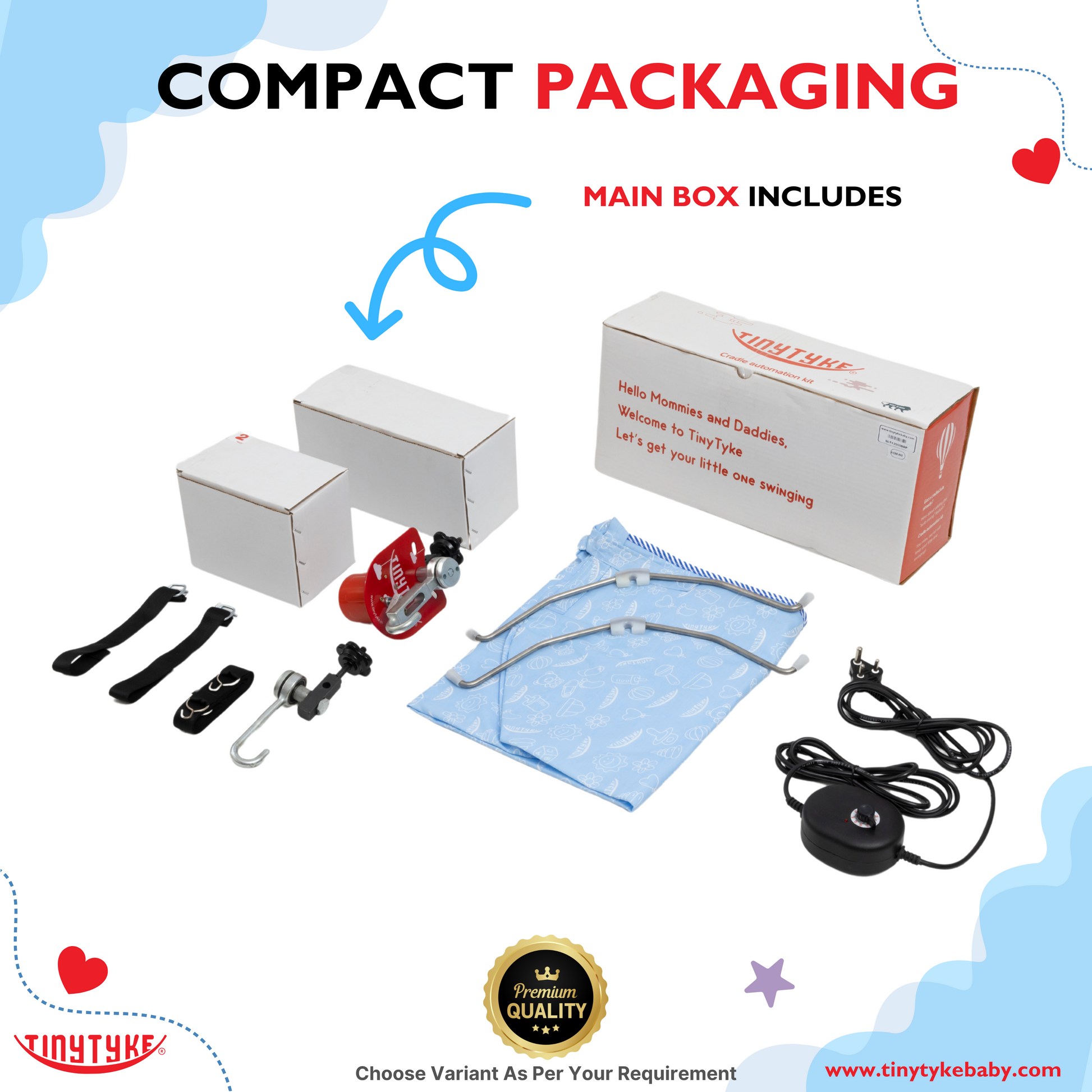 TinyTyke- Baby Cradle Automation Kit (For Manual Baby Cradle/ Cradle Not Included)