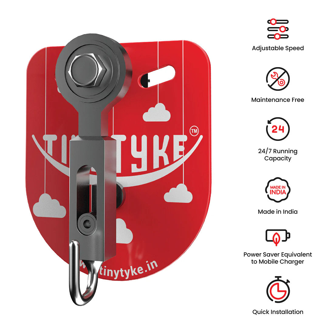 TinyTyke- Automatic Baby Cradle Square Pipe - Semi Foldable