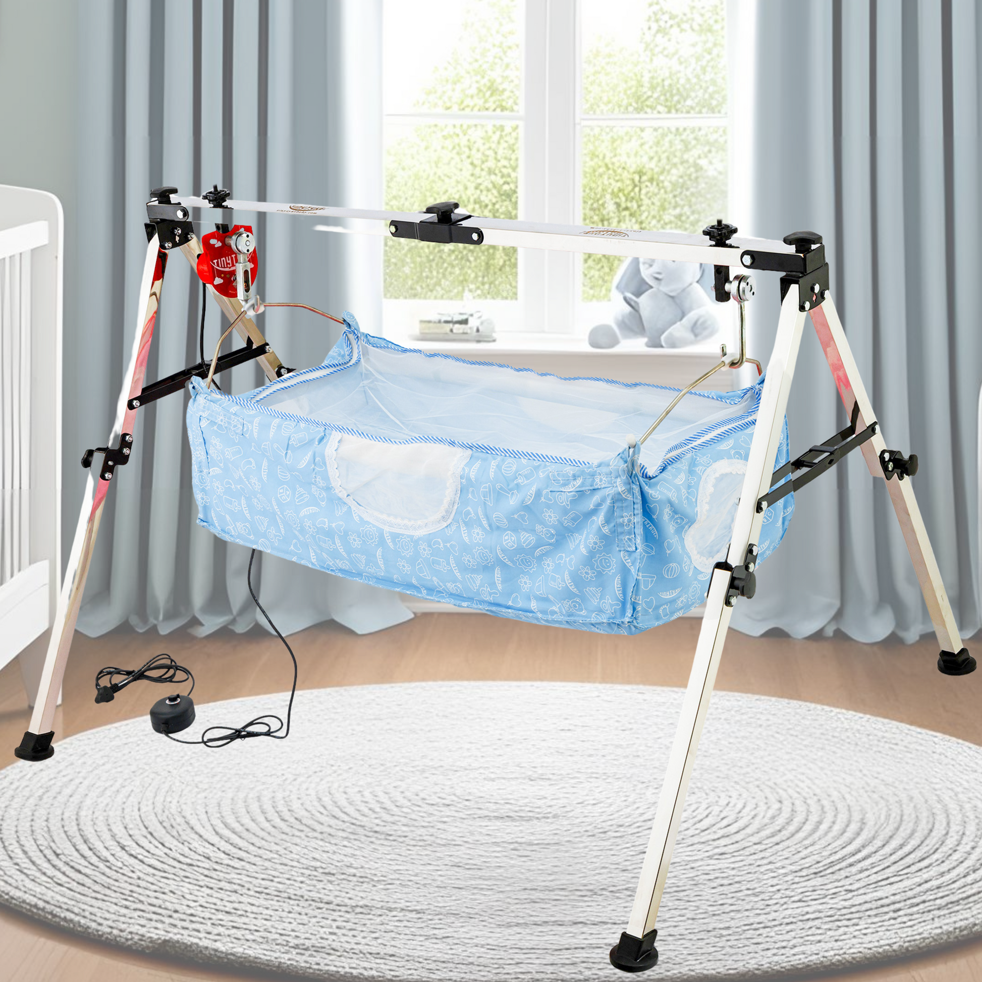 TinyTyke- Automatic Baby Cradle Square Pipe Fully Foldable