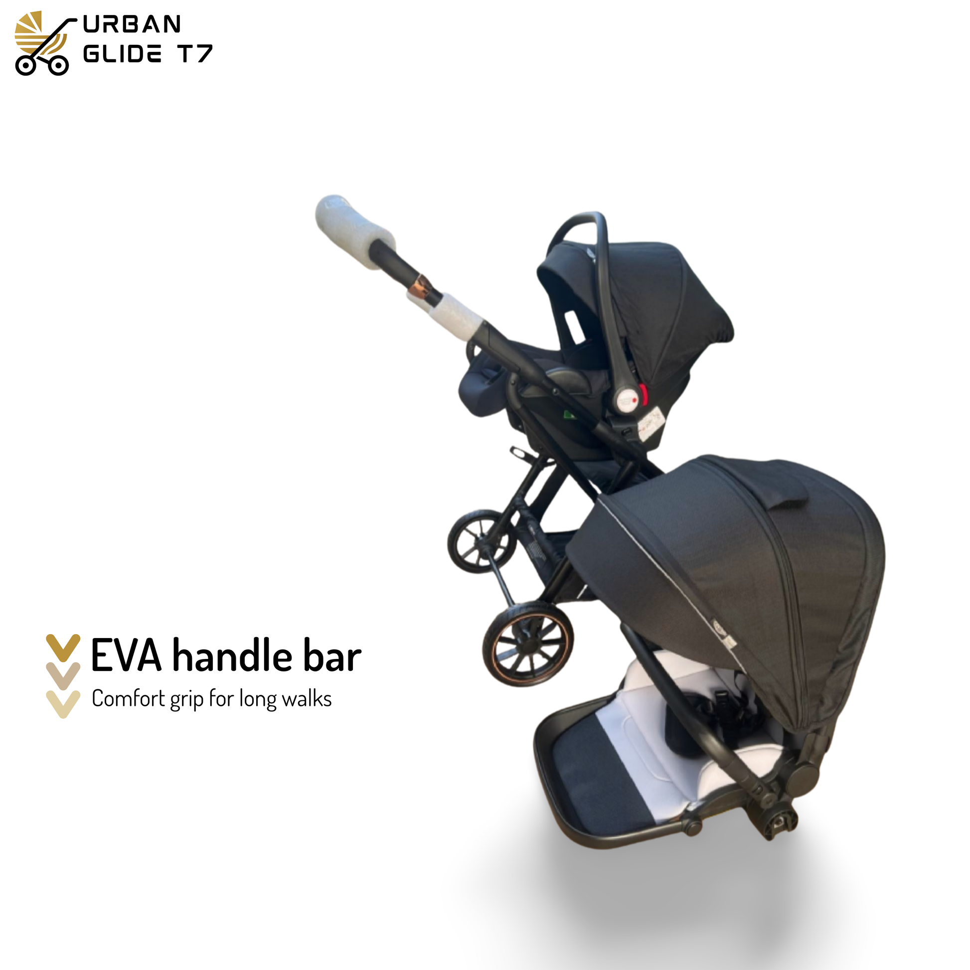 (Pre-book) TinyTyke Urban Glide (T7) Travel System Stroller – Car to Curb in Seconds
