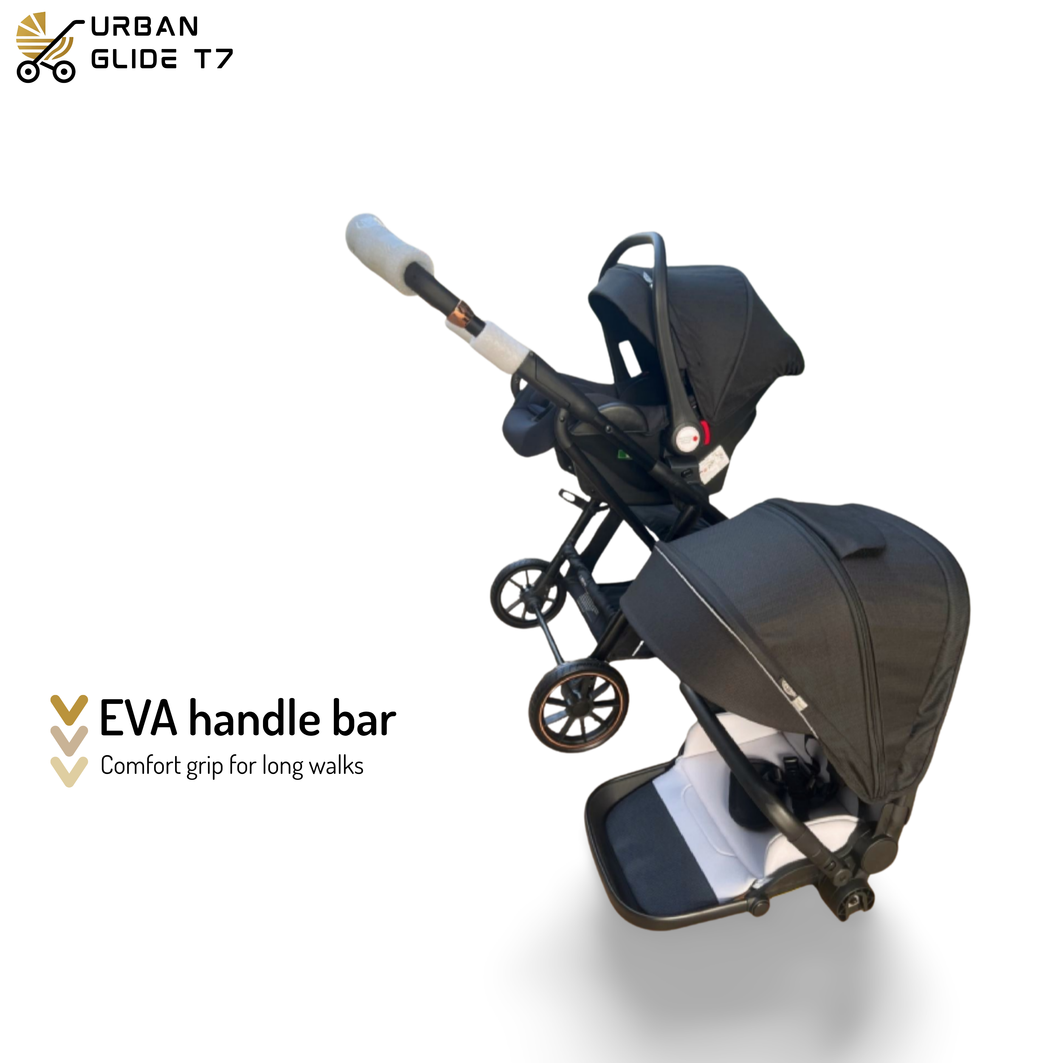 (Pre-book) TinyTyke Urban Glide (T7) Travel System Stroller – Car to Curb in Seconds
