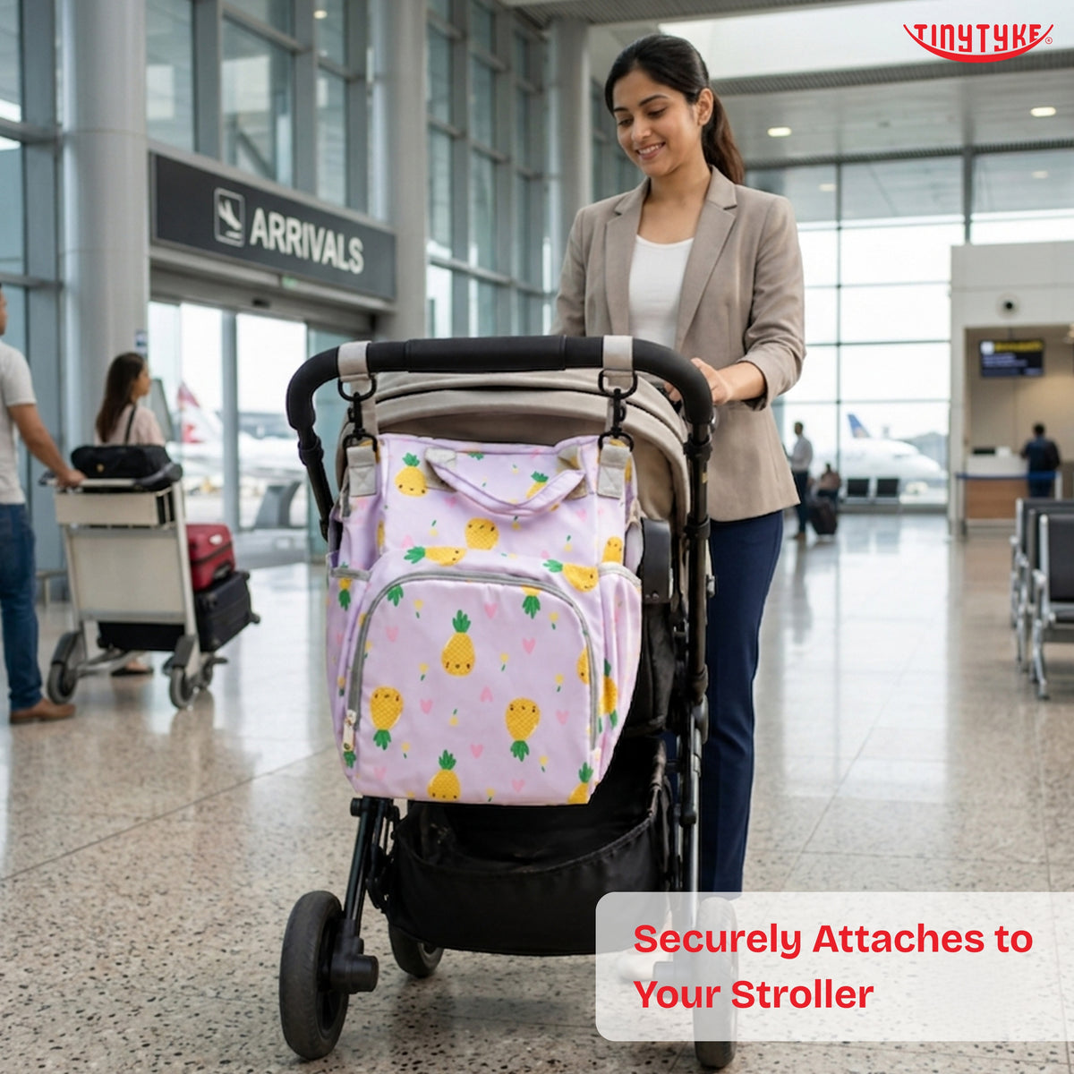 TinyTyke- Smart Organizer Baby Diaper Backpack Bag | Insulated Bottle Pockets