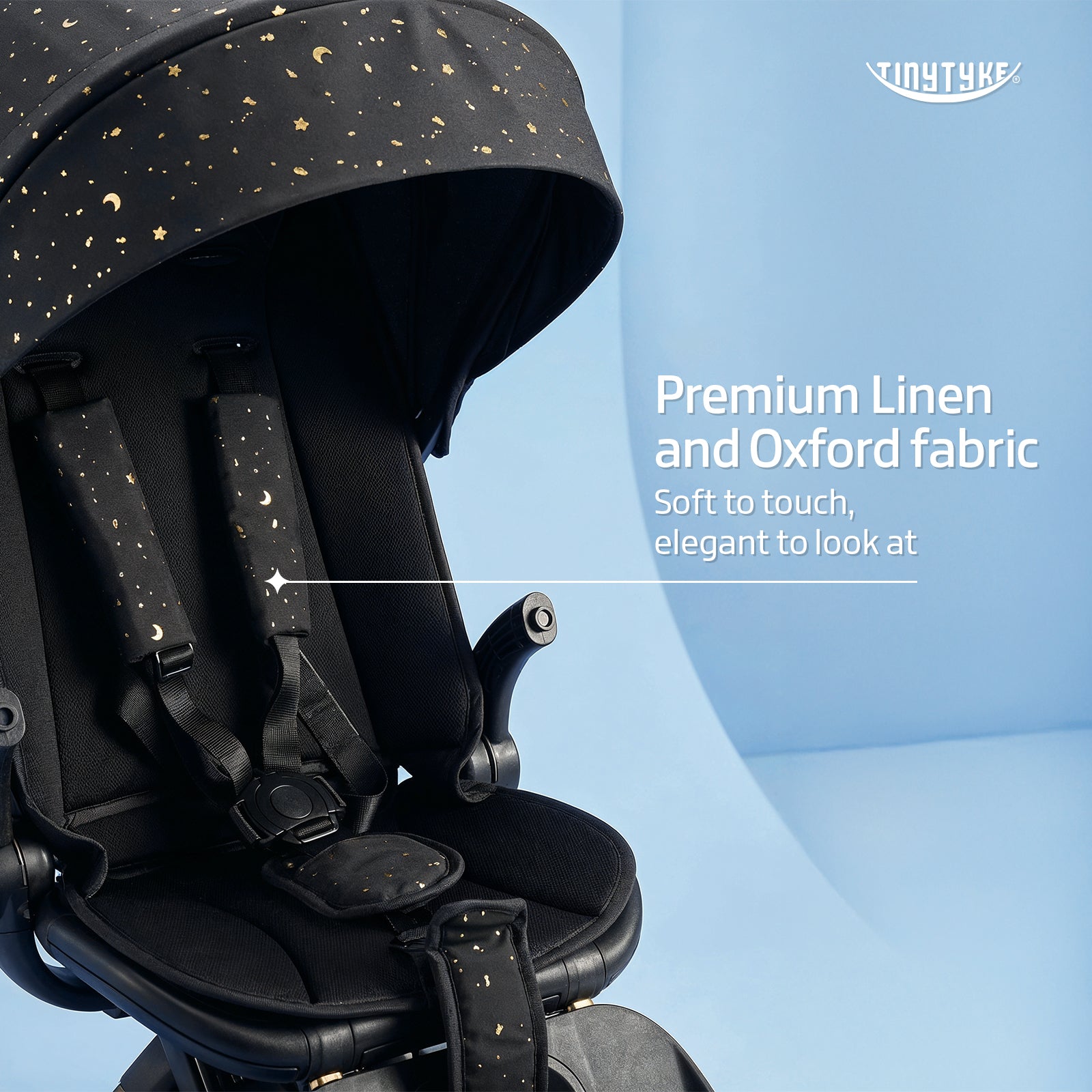 TinyTyke Urban Glide (T6) Luxury Stroller with Parent-Facing and Forward-Facing Reversible Seat | Newborn Ready with 3-Position Recline and One-touch Fold (0-40 Months)