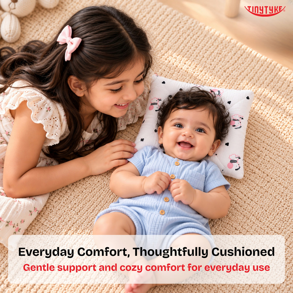 TinyTyke- Baby Head Pillow for Newborns & Infants