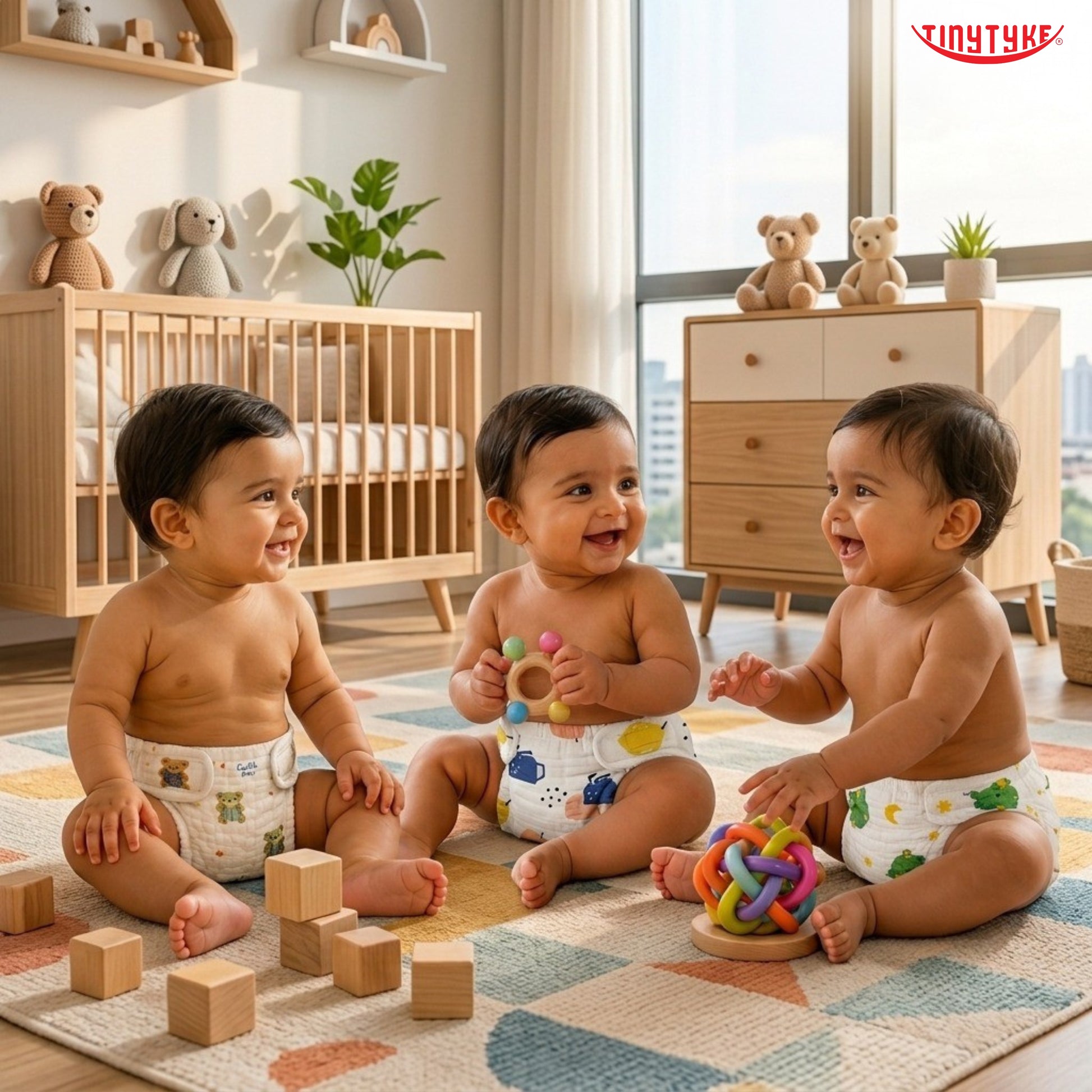 TinyTyke- Muslin Padded Training Nappies | Reusable & Washable