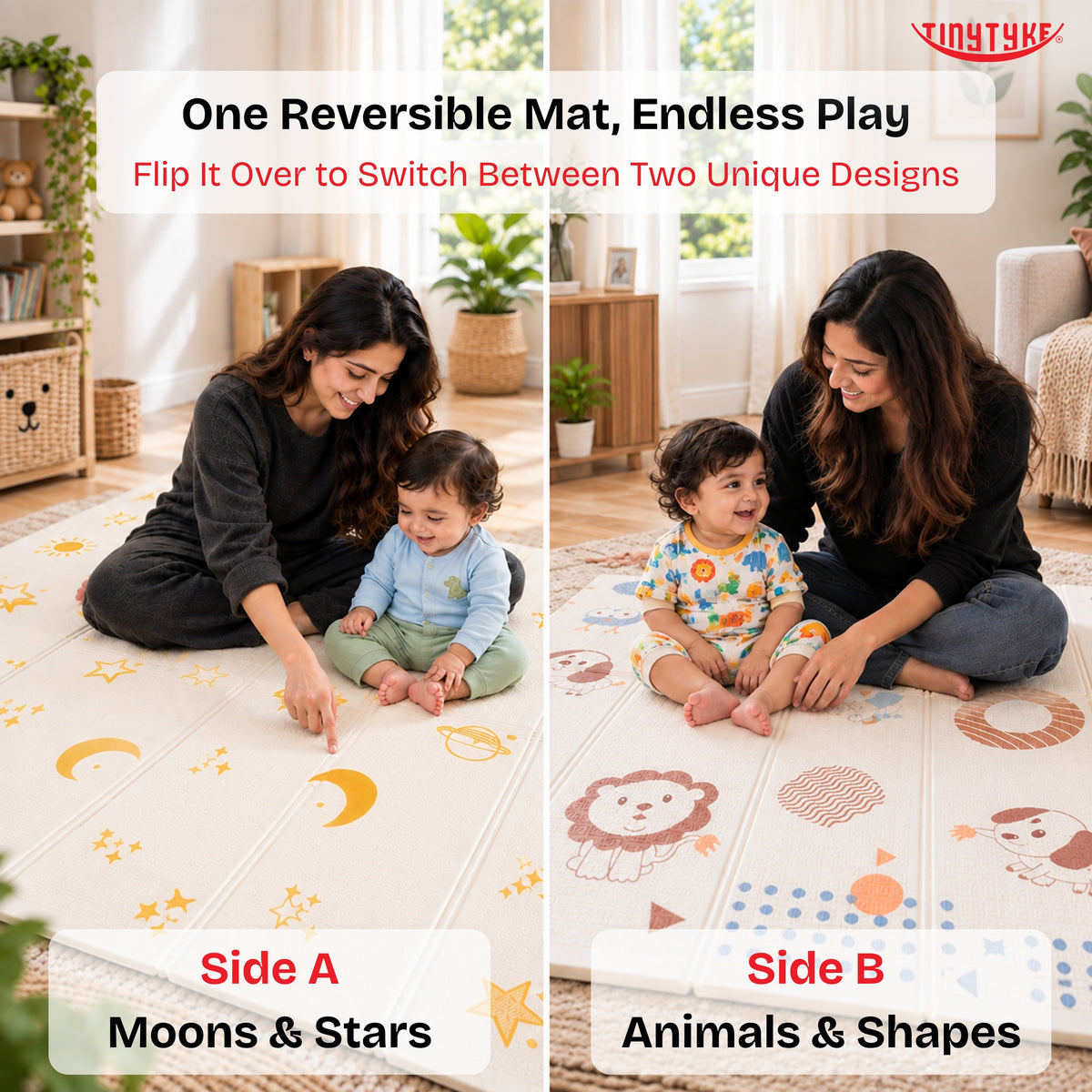 TinyTyke- Reversible Foldable Foam Baby Play Mat