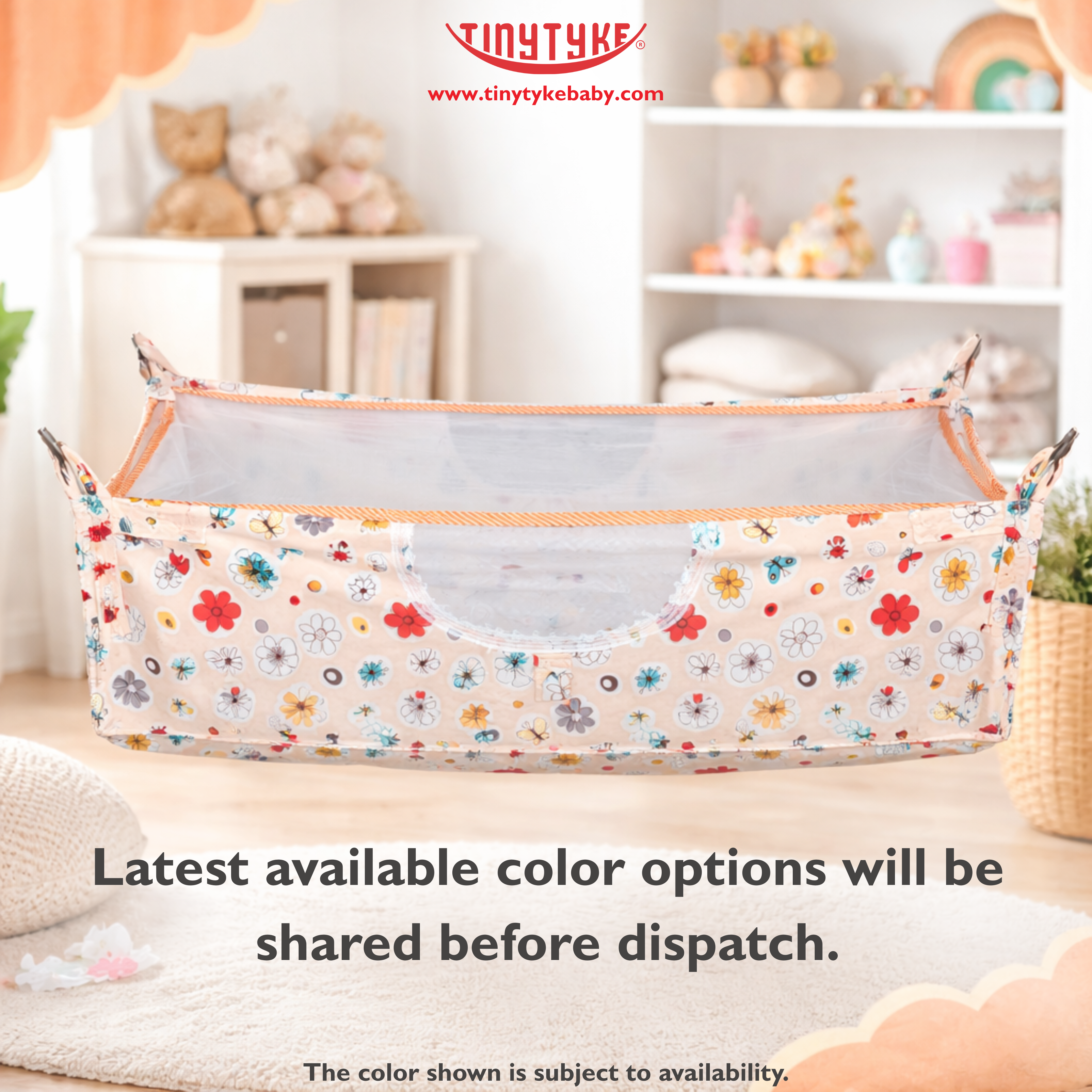 TinyTyke- Square Hammock With Pipe Kit With Mattress | With Mosquito Net Protection