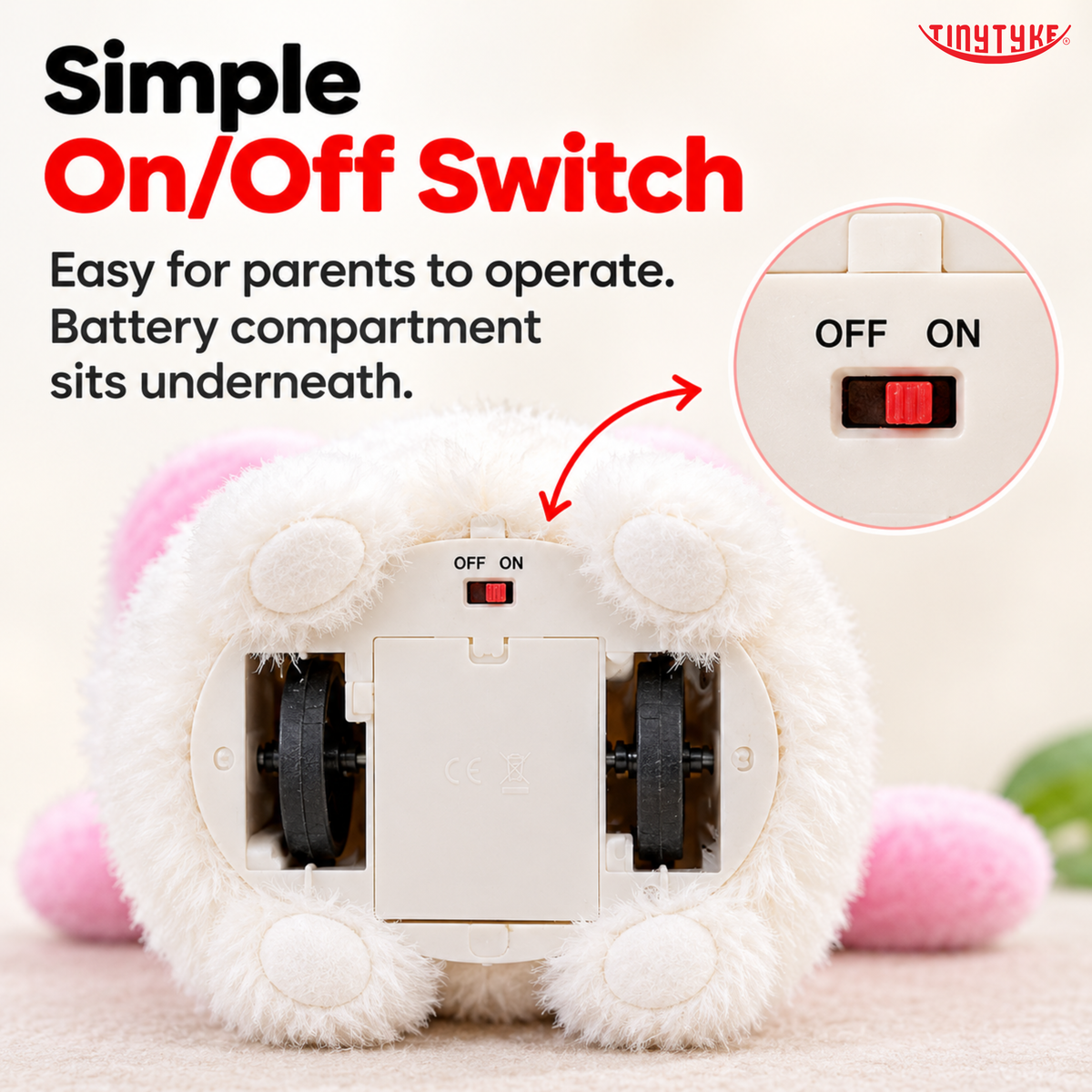 TinyTyke- Hopping Bunny With Sound Plush Toy | Battery Operated Walking Rabbit (With Battery)
