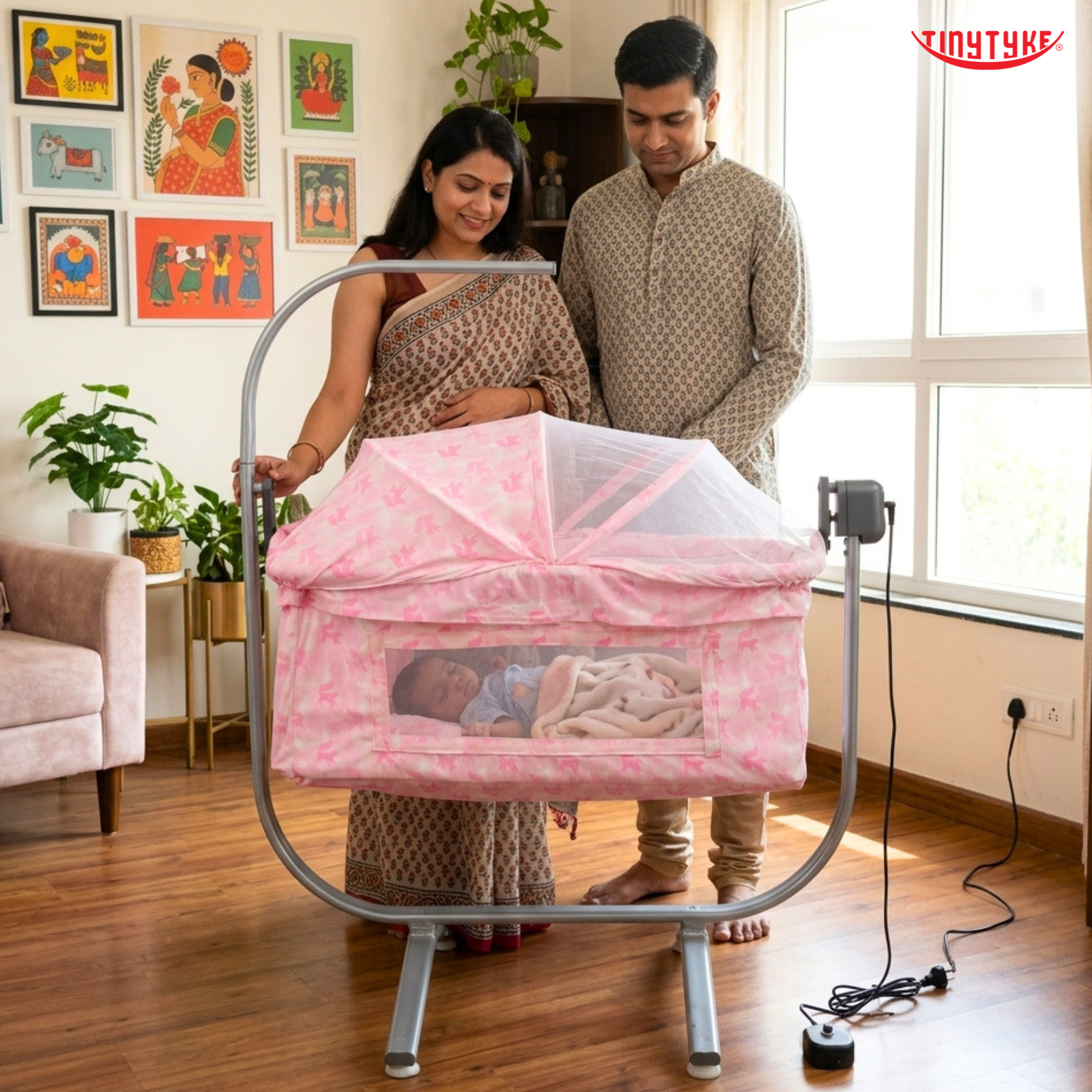 TinyTyke Care Electric Automatic Swing Baby Cradle