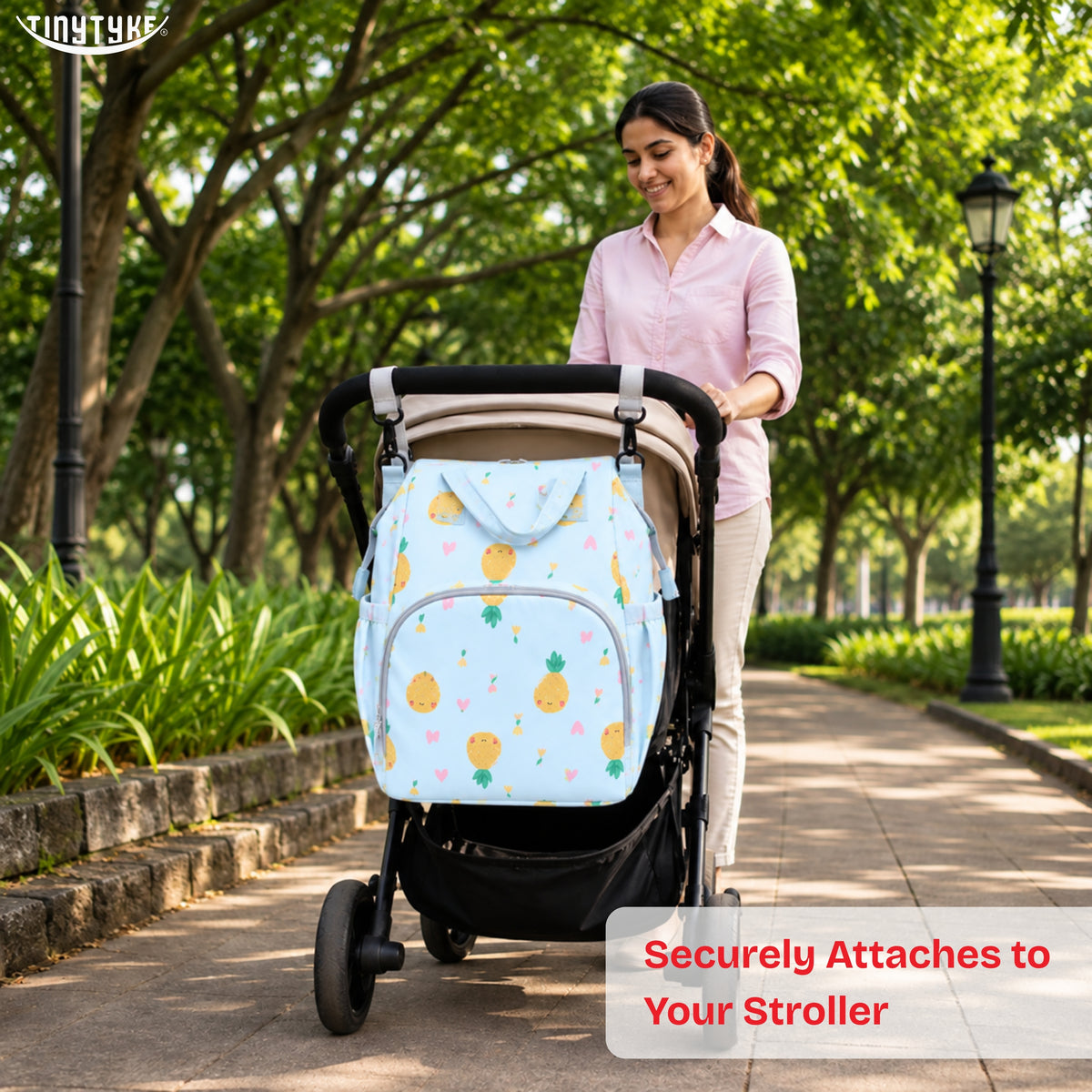 TinyTyke- Smart Organizer Baby Diaper Backpack Bag | Insulated Bottle Pockets