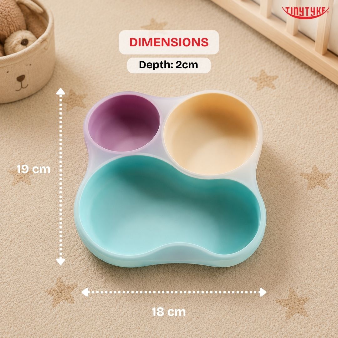 TinyTyke- Premium Silicone Baby Feeding Plate