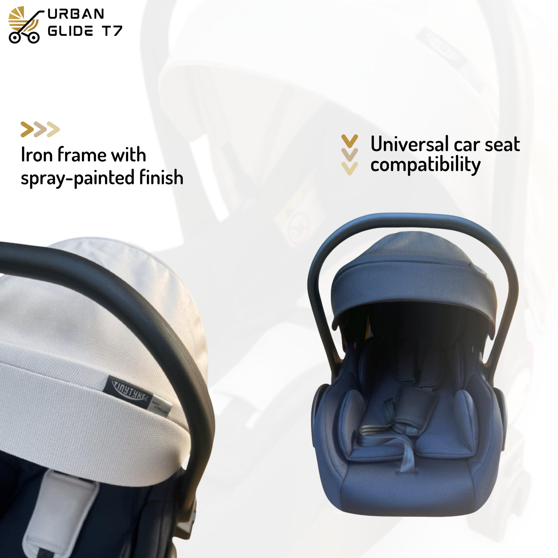 (Pre-book) TinyTyke Urban Glide (T7) Travel System Stroller – Car to Curb in Seconds