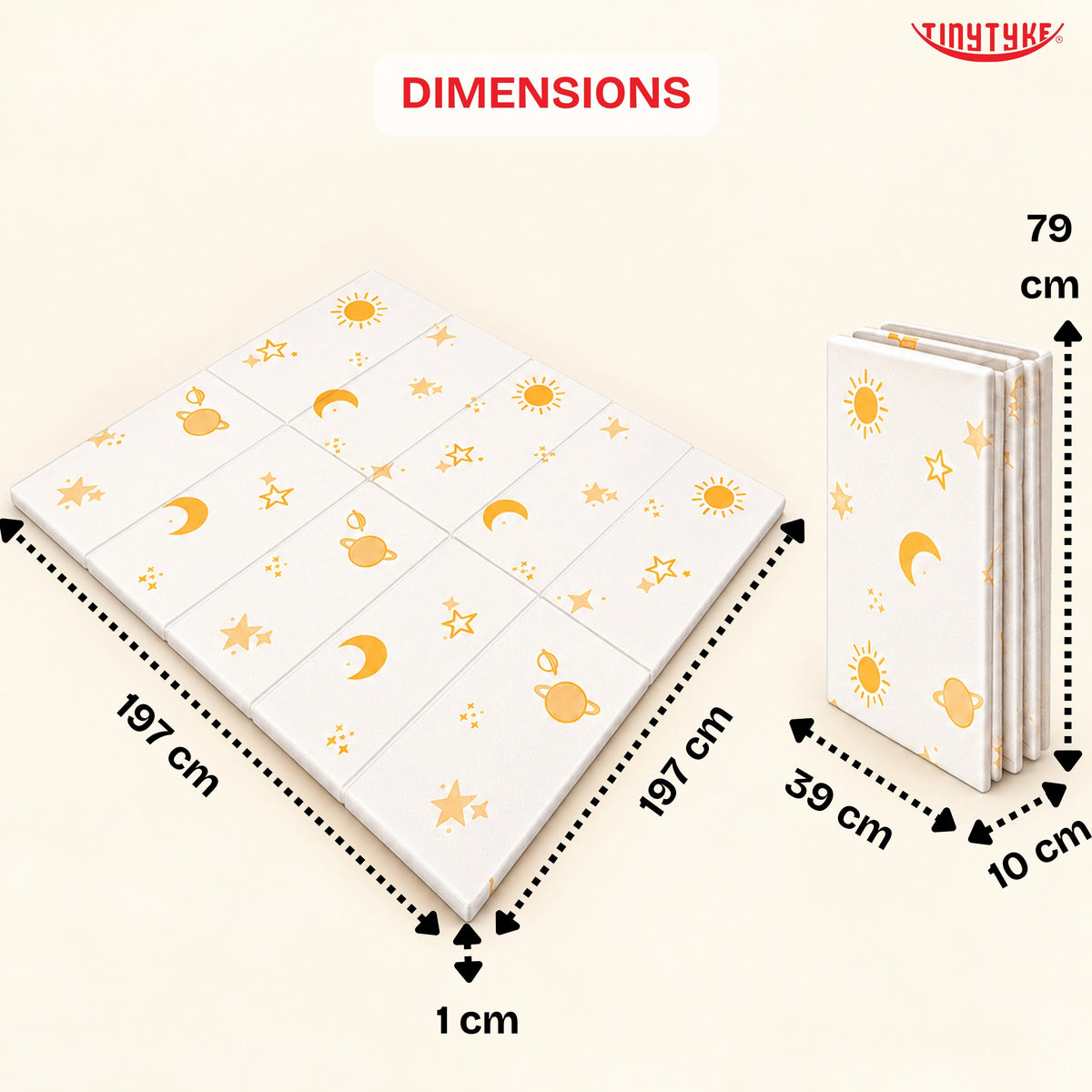 TinyTyke- Reversible Foldable Foam Baby Play Mat