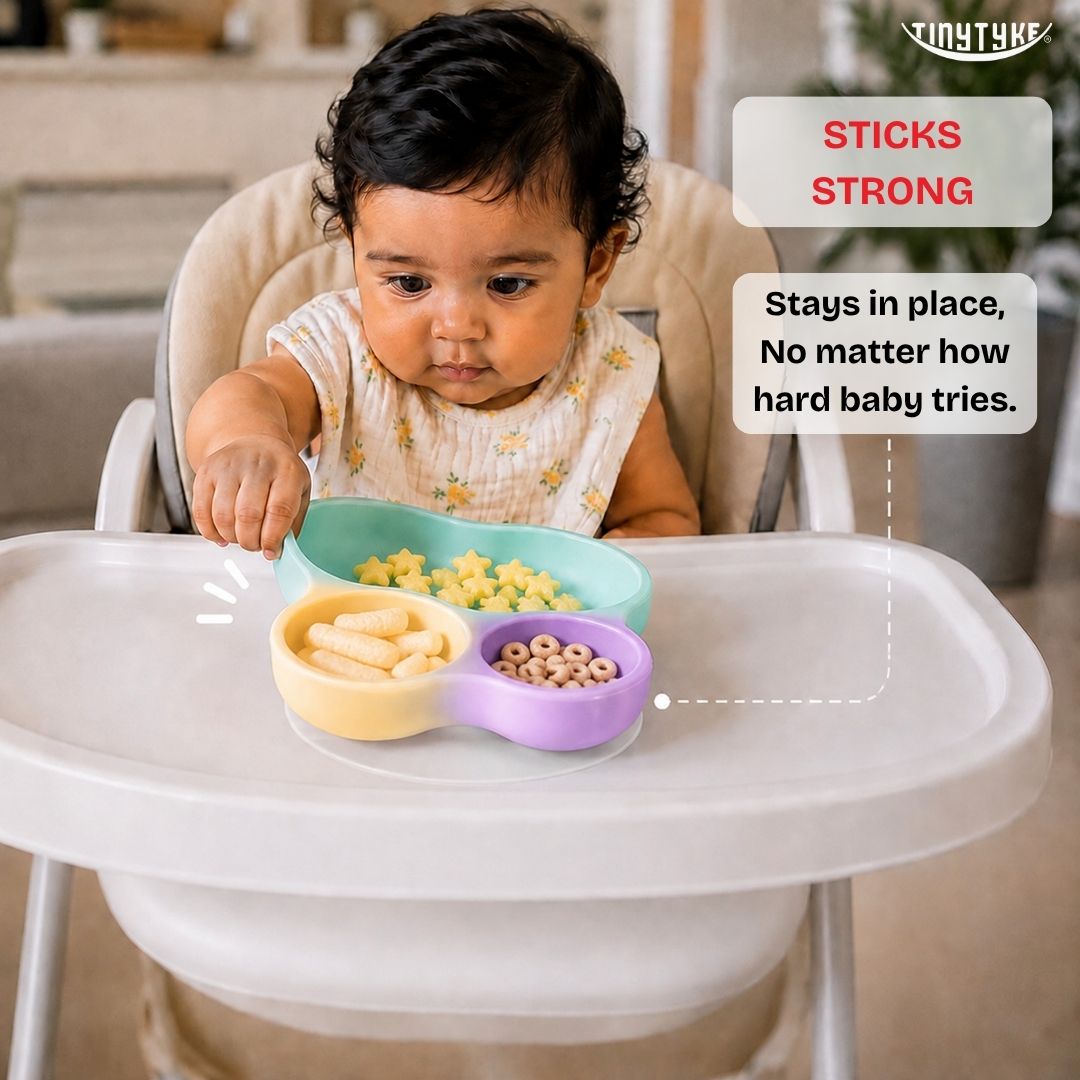 TinyTyke- Premium Silicone Baby Feeding Plate