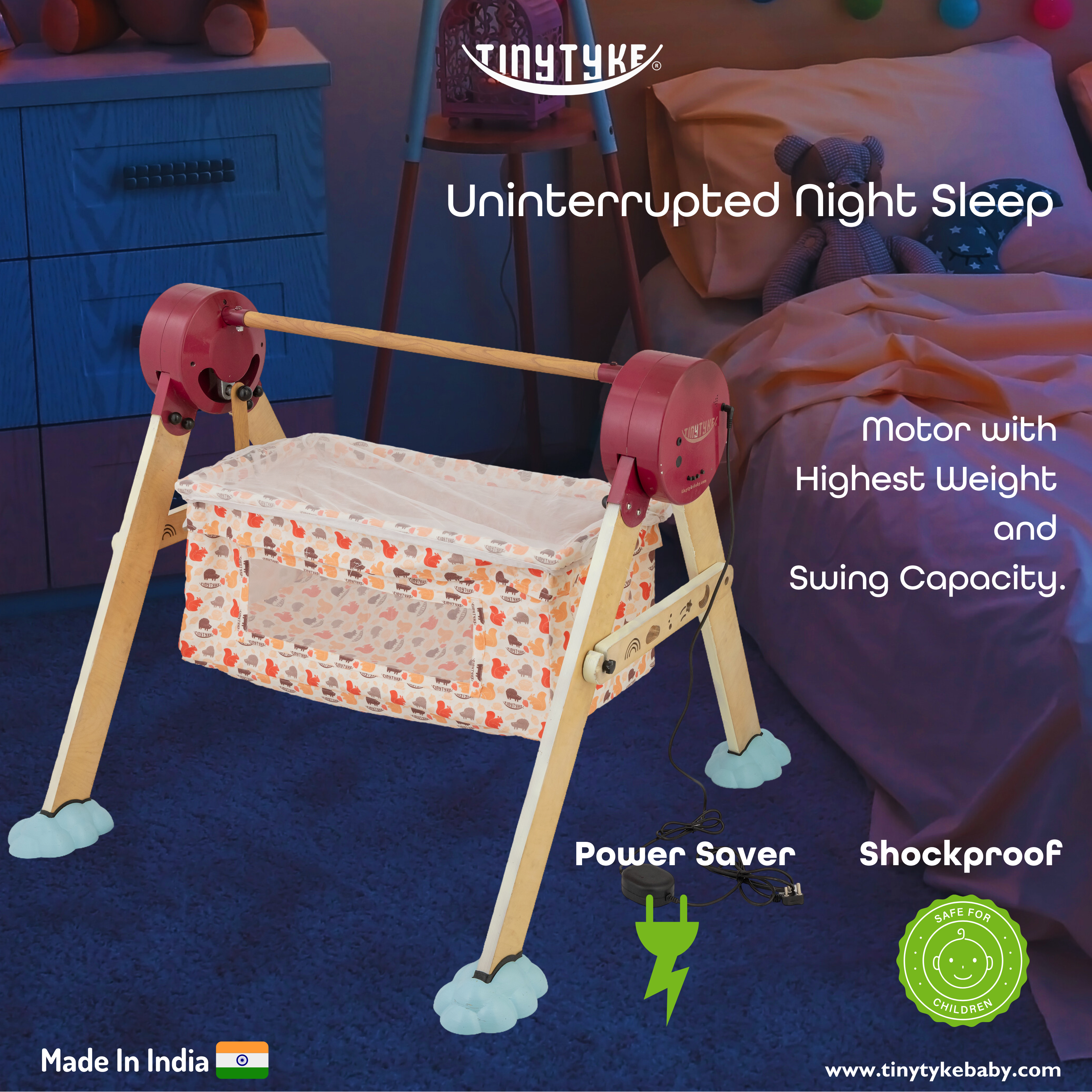 Wooden Womb - Automatic Baby Cradle