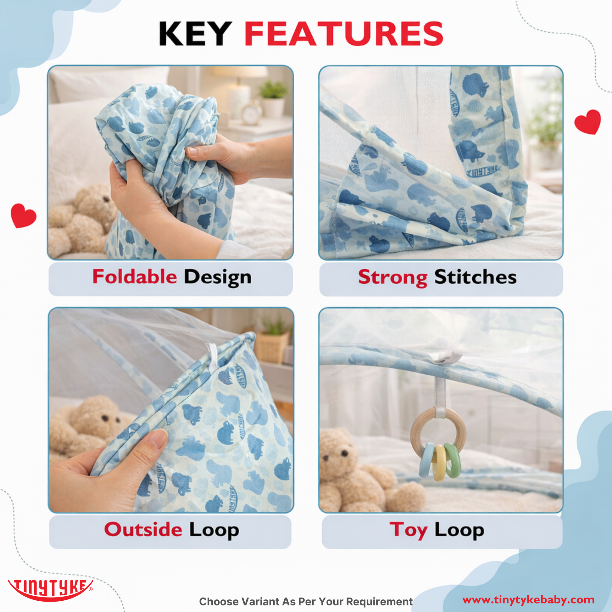 TinyTyke- Bottomless Baby Mosquito Net | Foldable