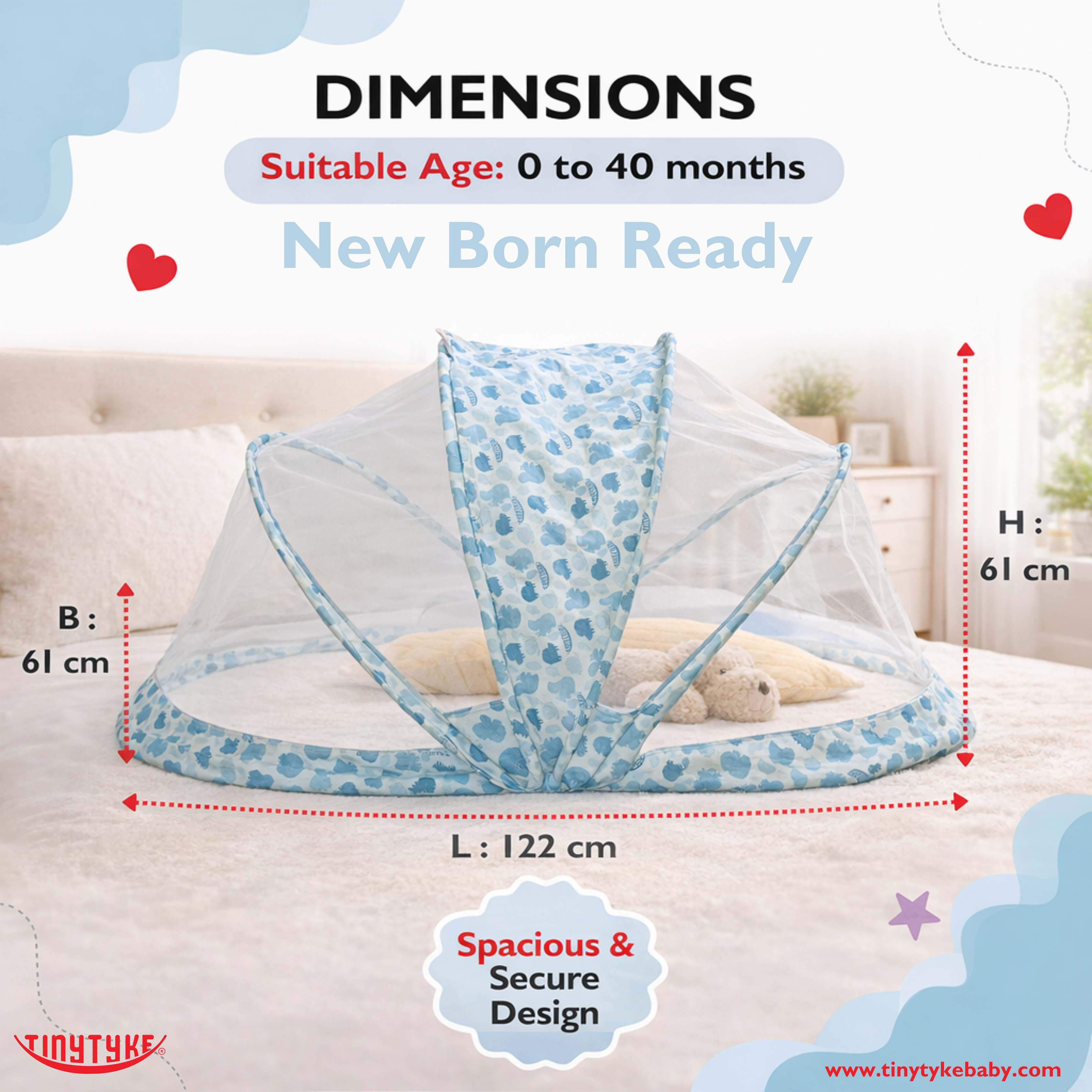 TinyTyke- Bottomless Baby Mosquito Net | Foldable