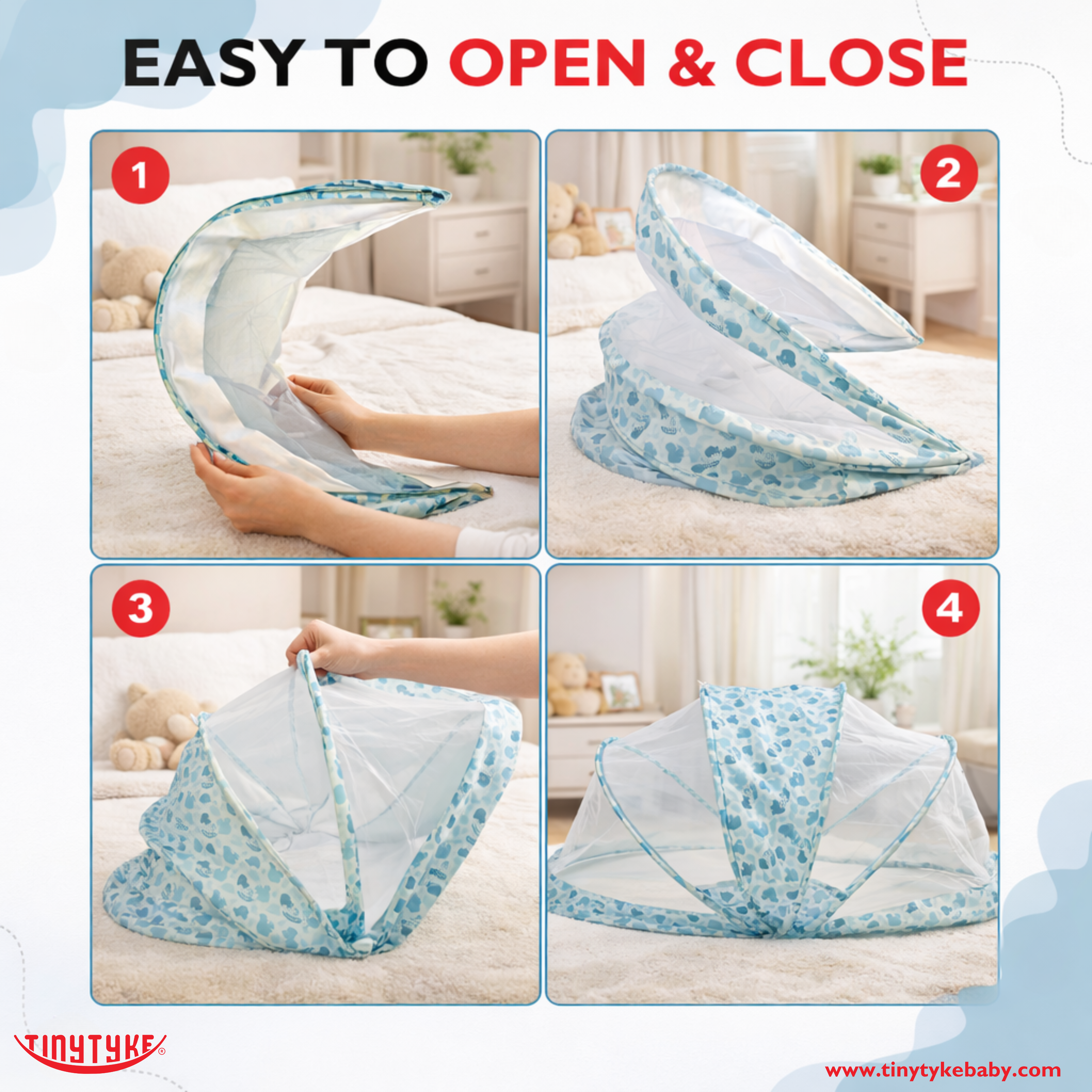 TinyTyke- Bottomless Baby Mosquito Net | Foldable