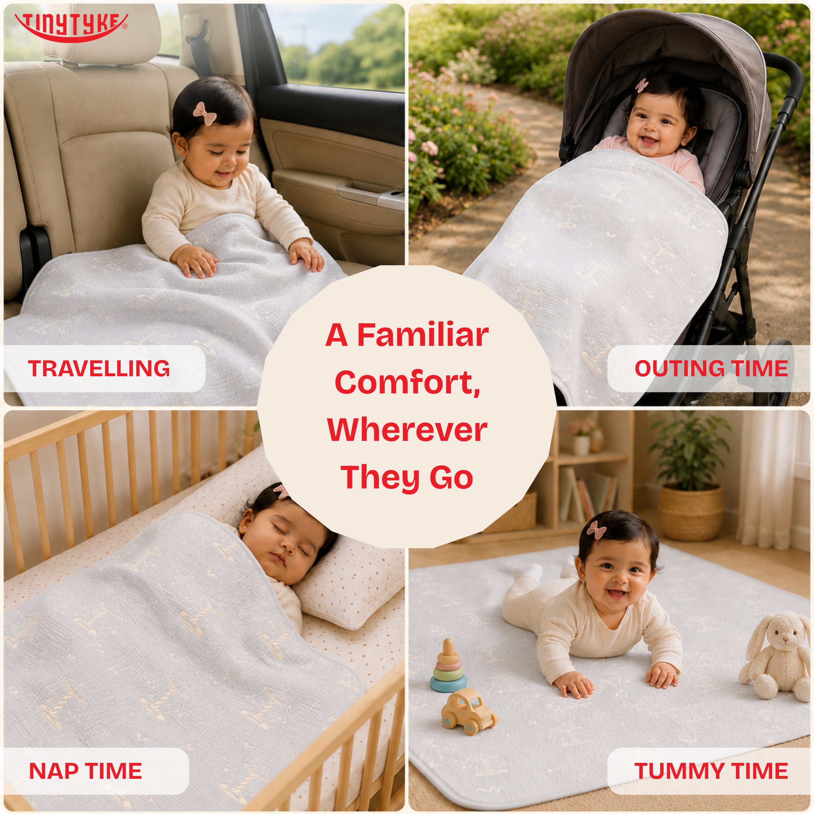 TinyTyke- Ultra Soft Muslin Baby Blanket