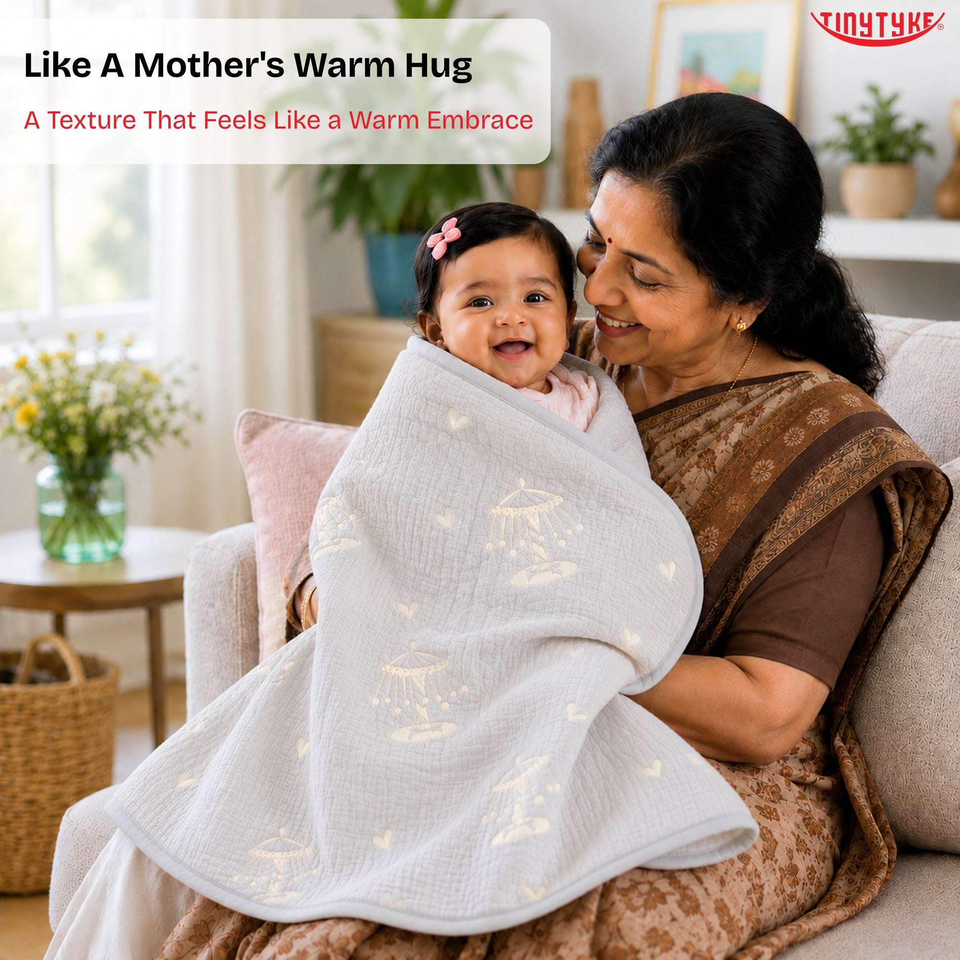 TinyTyke- Ultra Soft Muslin Baby Blanket