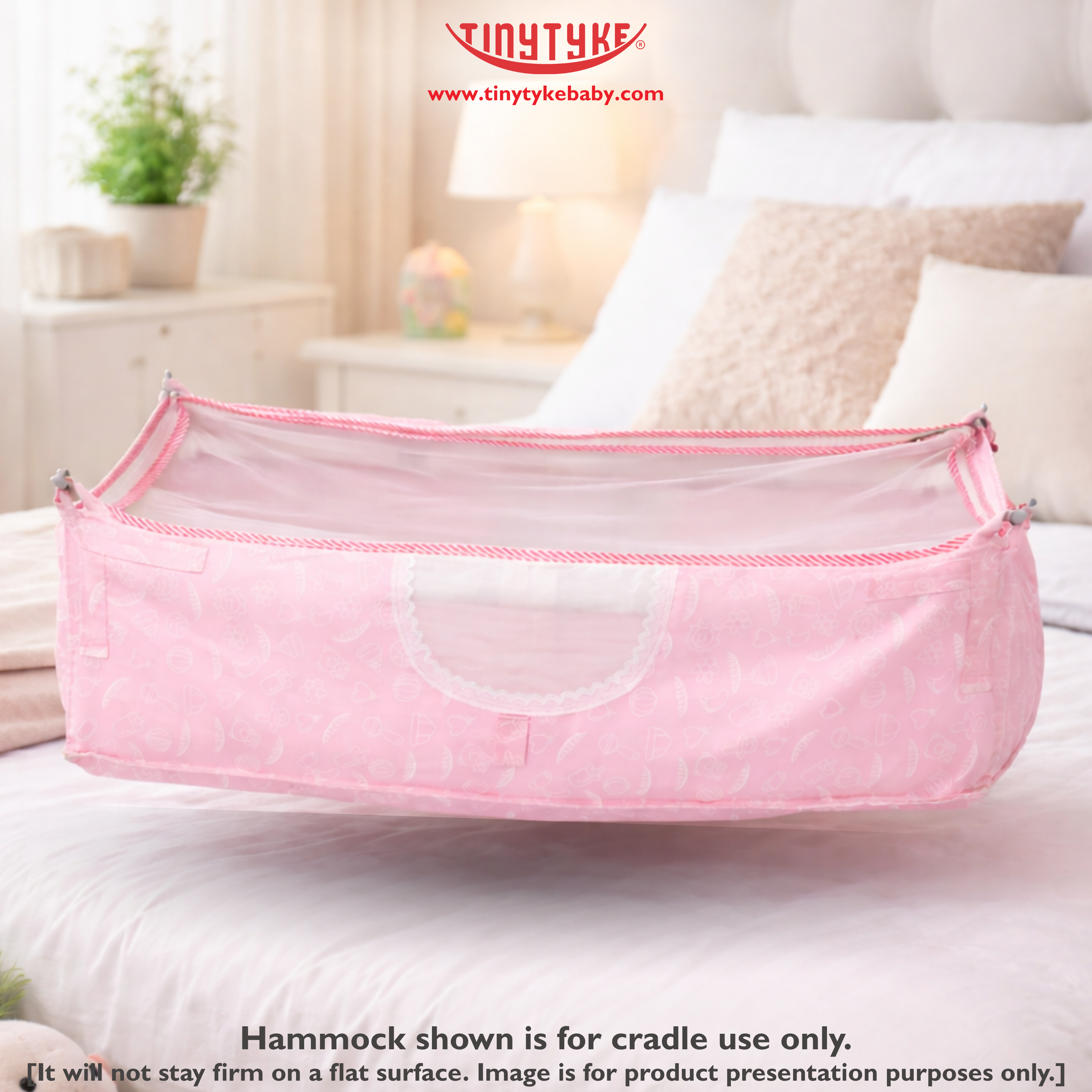 TinyTyke- Square Hammock With Pipe Kit With Mattress | With Mosquito Net Protection