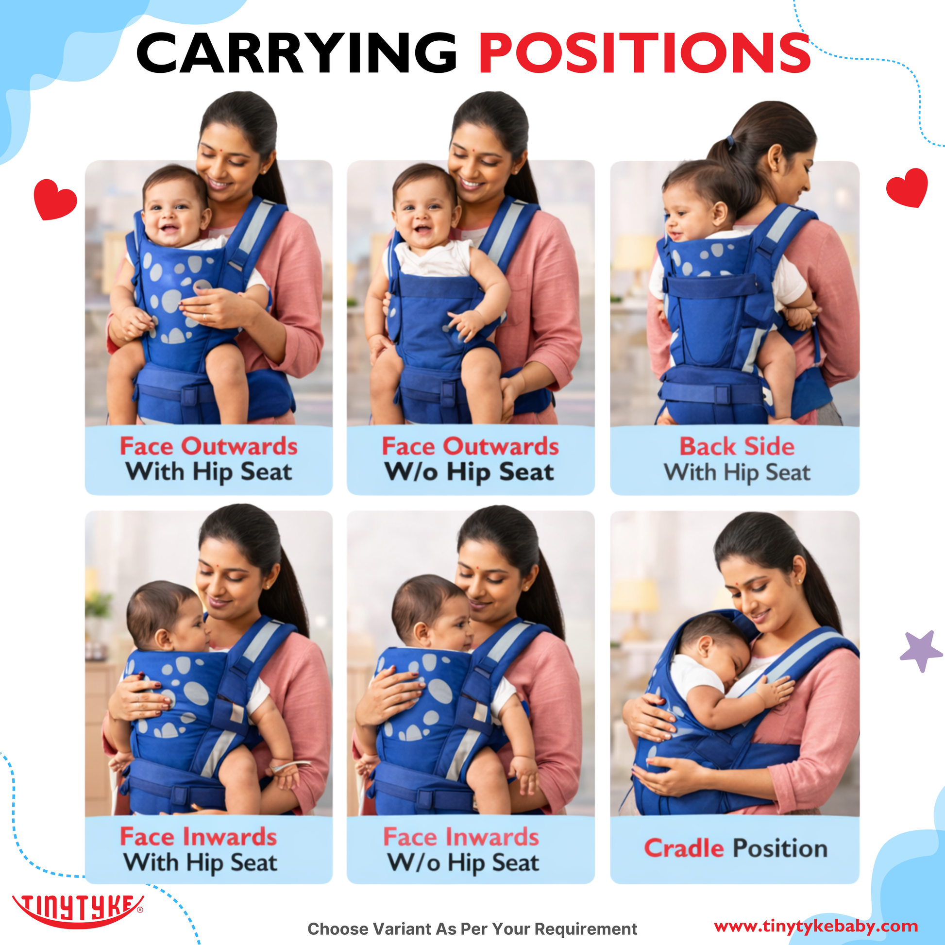 TinyTyke- Comfort Carry Baby Belt | With Hip Seat