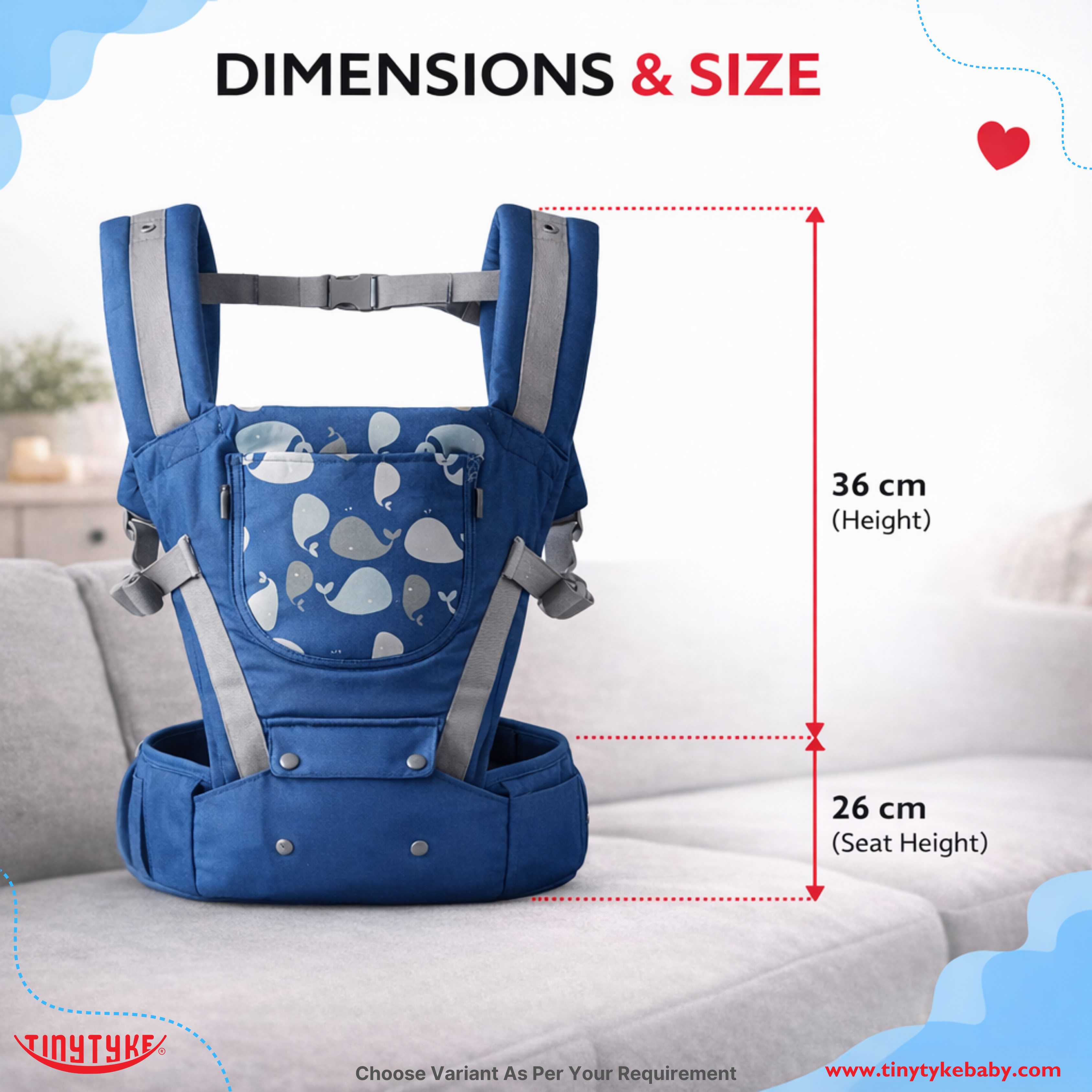 TinyTyke- Comfort Carry Baby Belt | With Hip Seat
