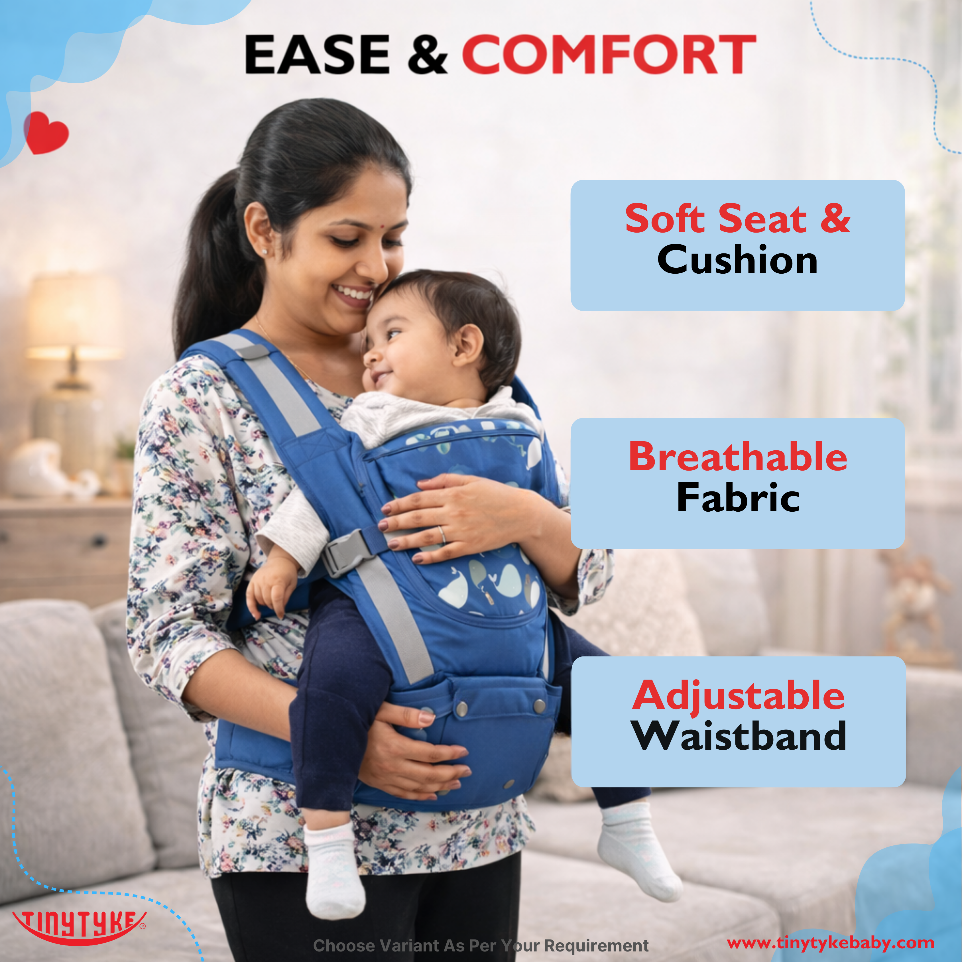 TinyTyke- Comfort Carry Baby Belt | With Hip Seat