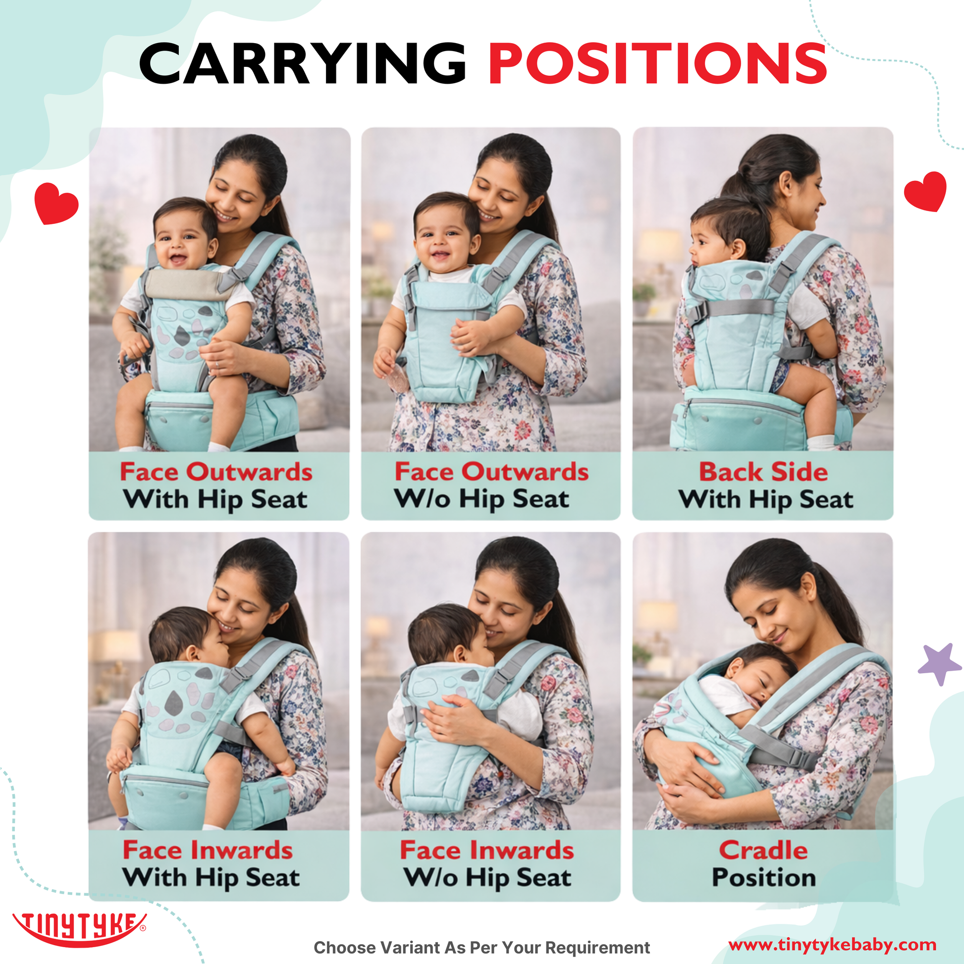 TinyTyke- Comfort Carry Baby Belt | With Hip Seat