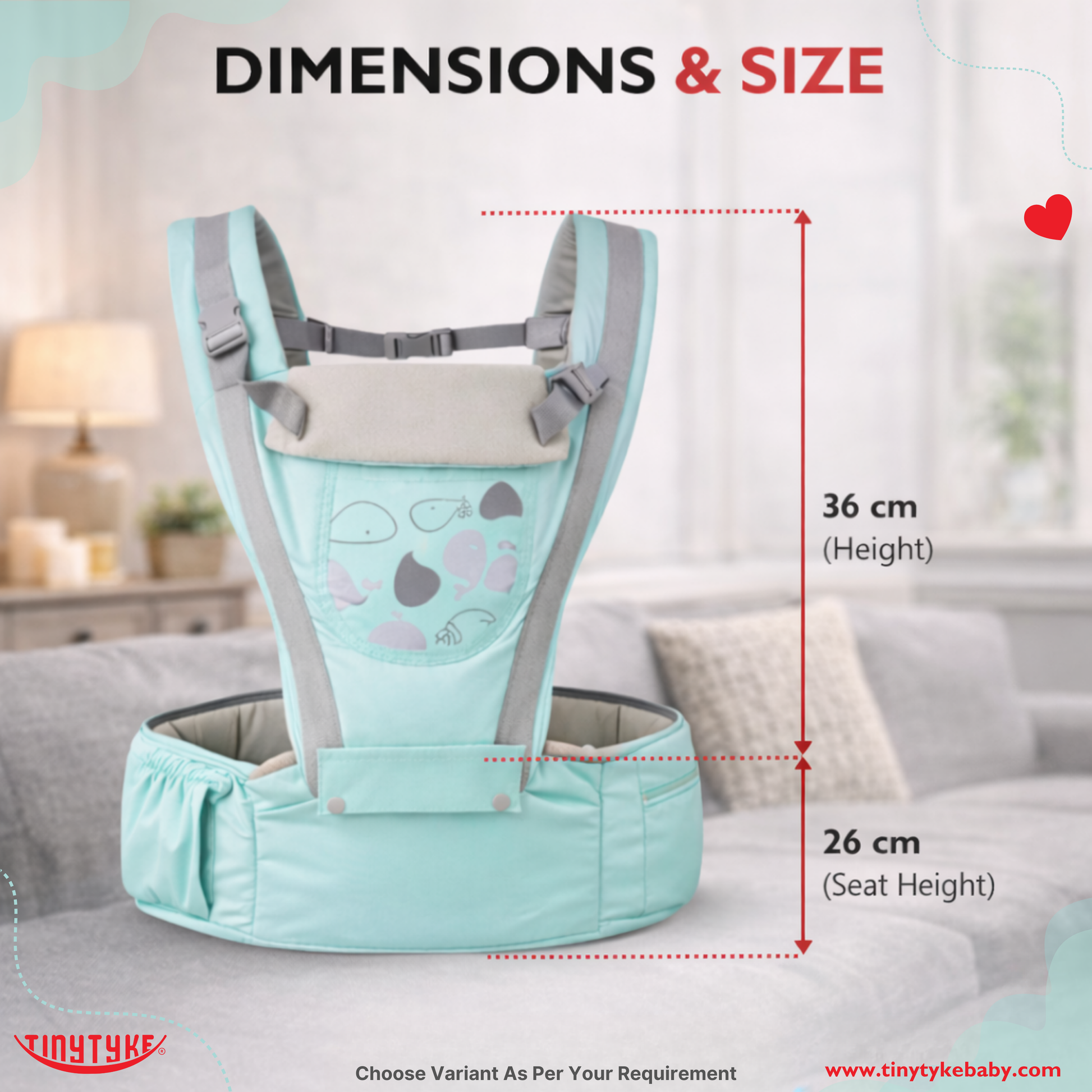 TinyTyke- Comfort Carry Baby Belt | With Hip Seat