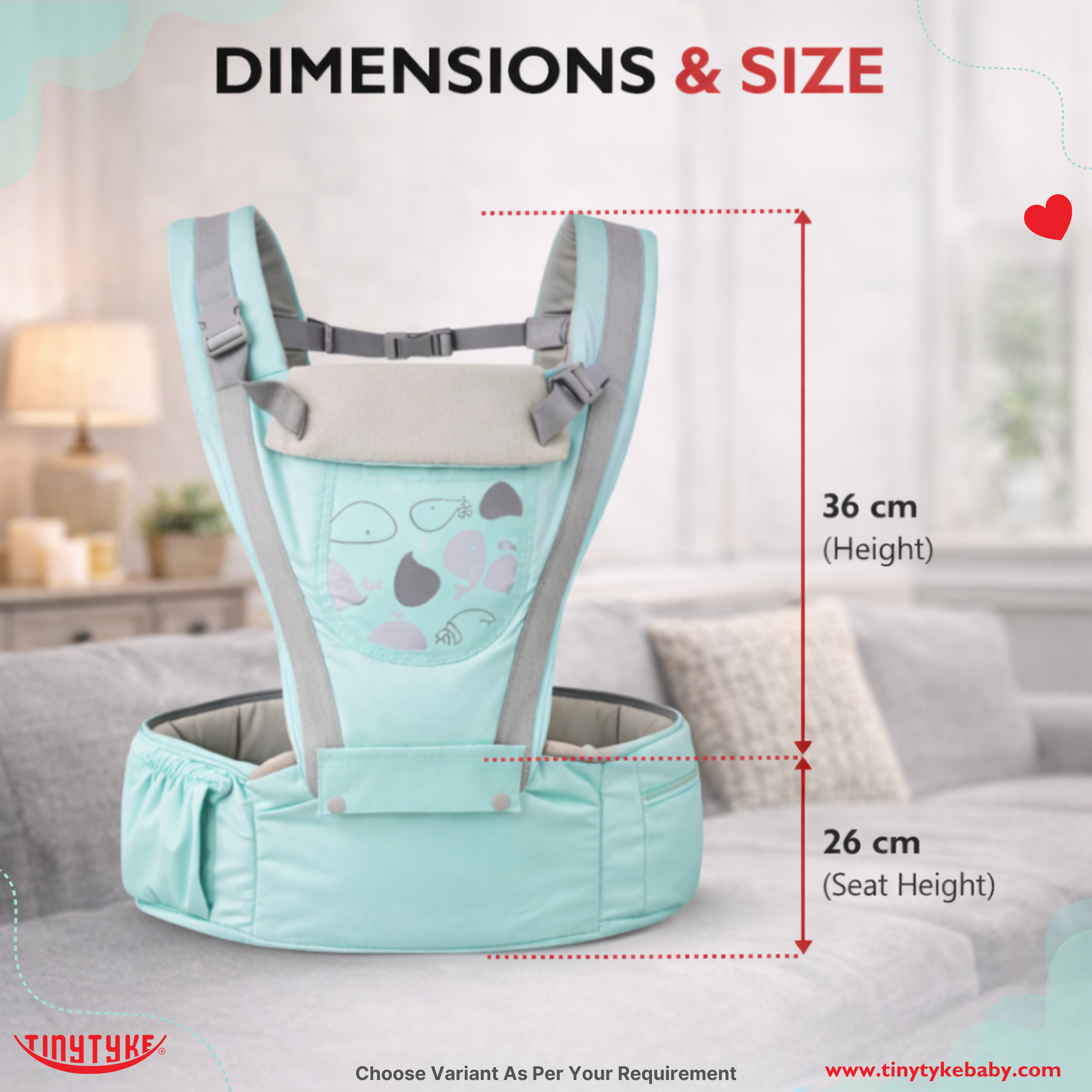 TinyTyke- Comfort Carry Baby Belt | With Hip Seat