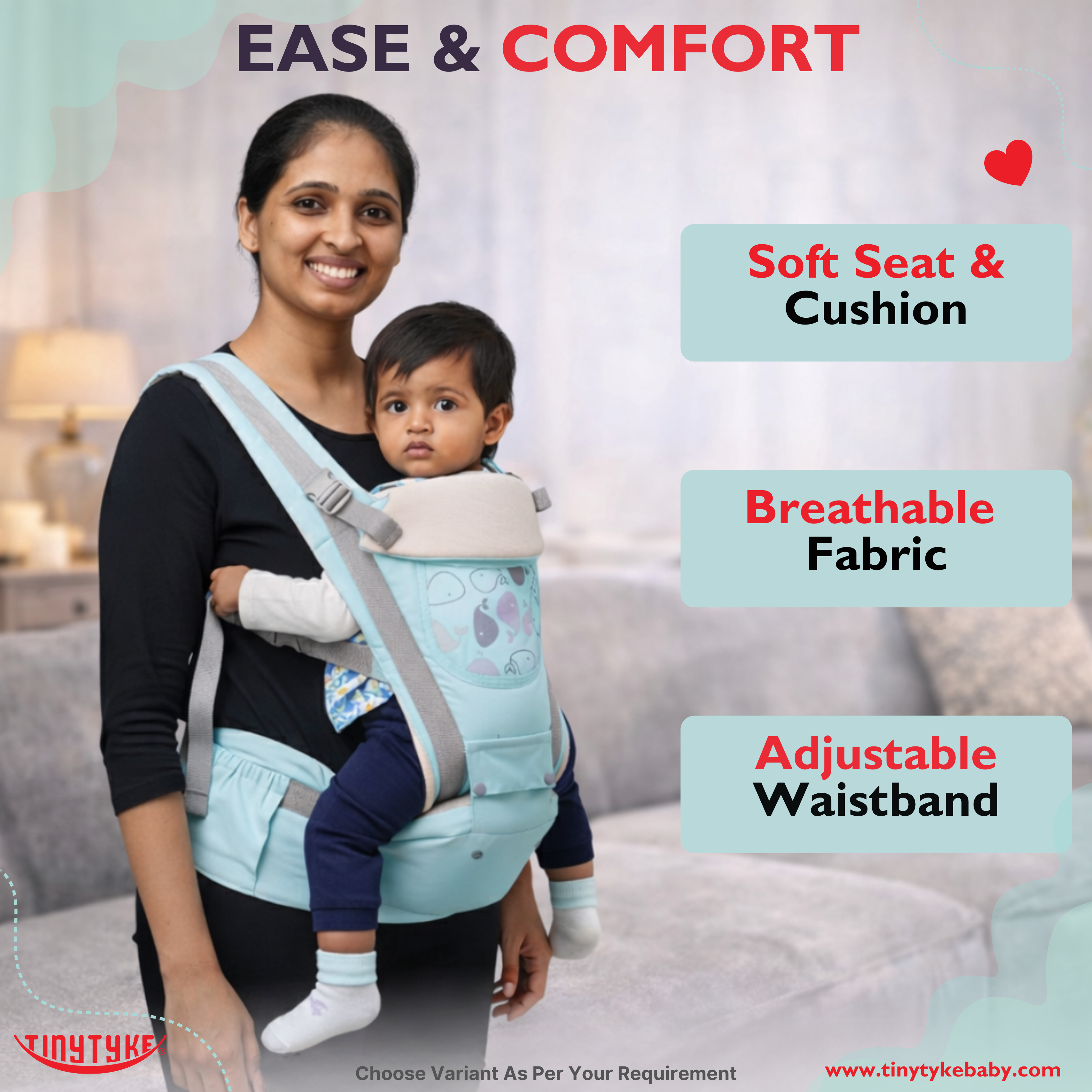 TinyTyke- Comfort Carry Baby Belt | With Hip Seat