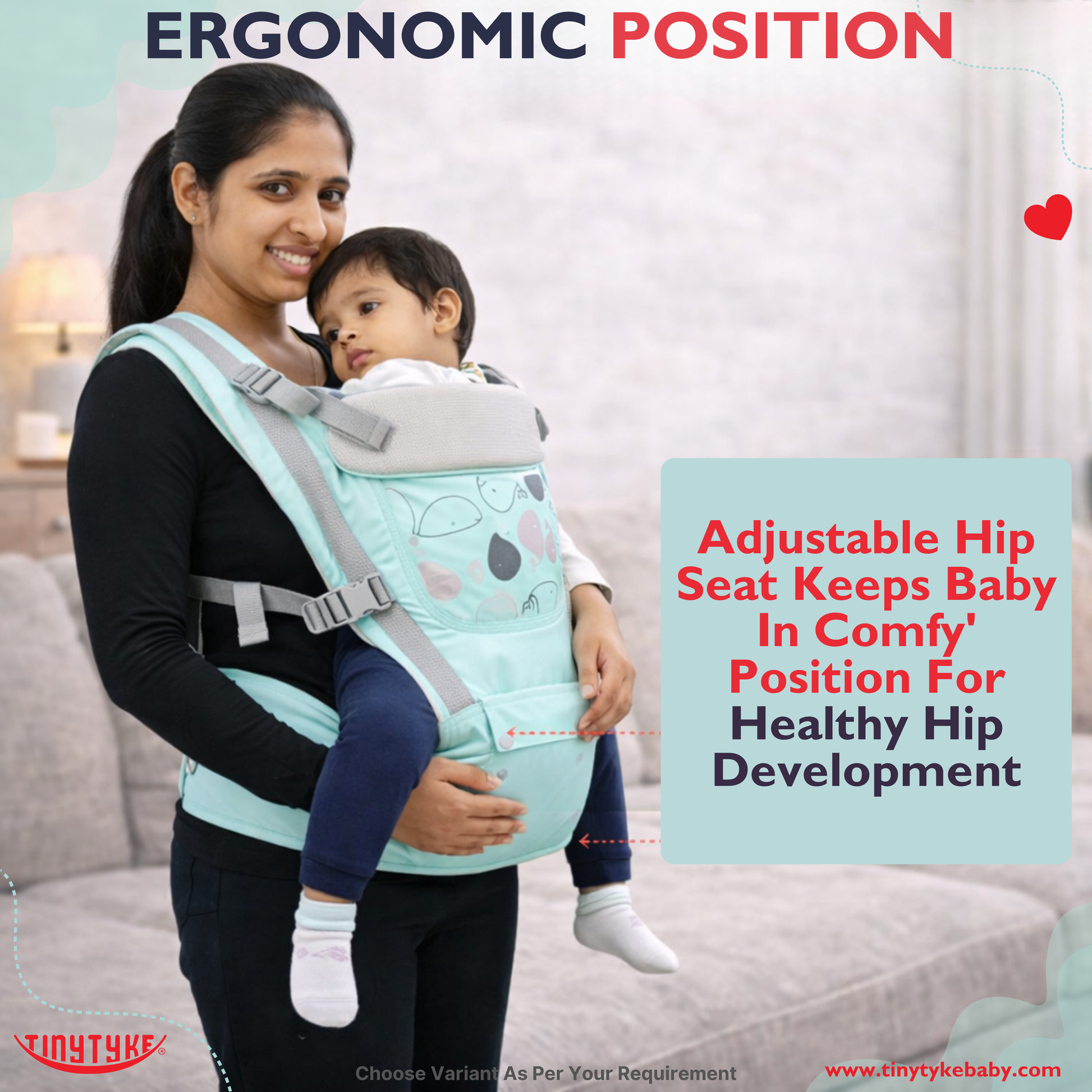 TinyTyke- Comfort Carry Baby Belt | With Hip Seat