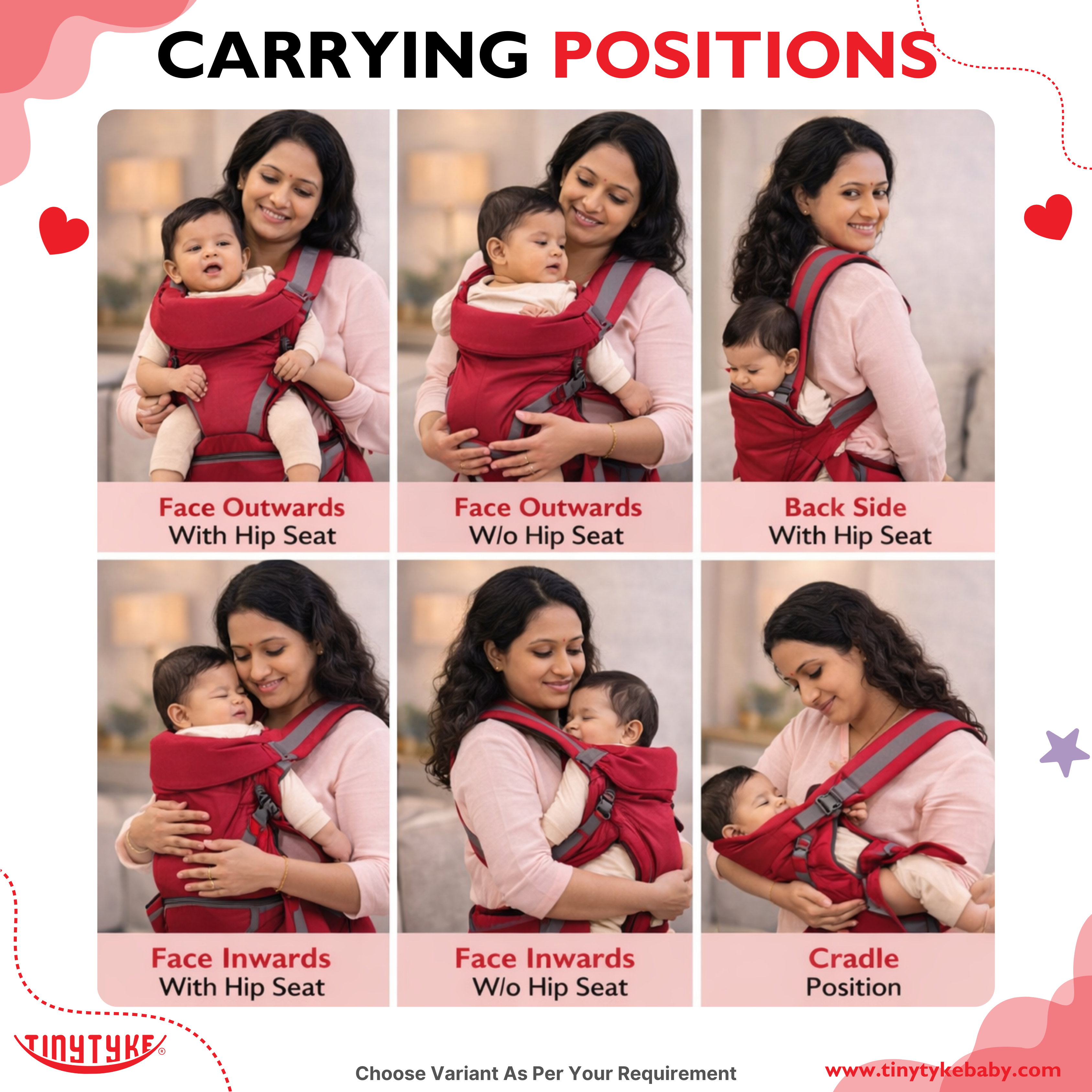 TinyTyke- Comfort Carry Baby Belt | With Hip Seat