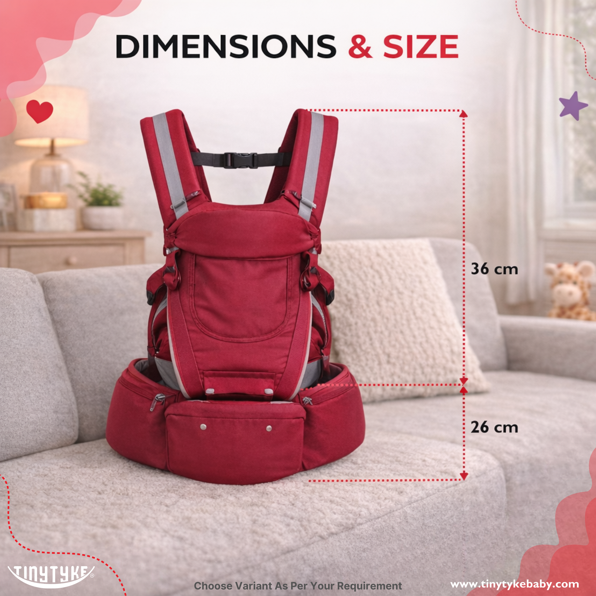 TinyTyke- Comfort Carry Baby Belt | With Hip Seat