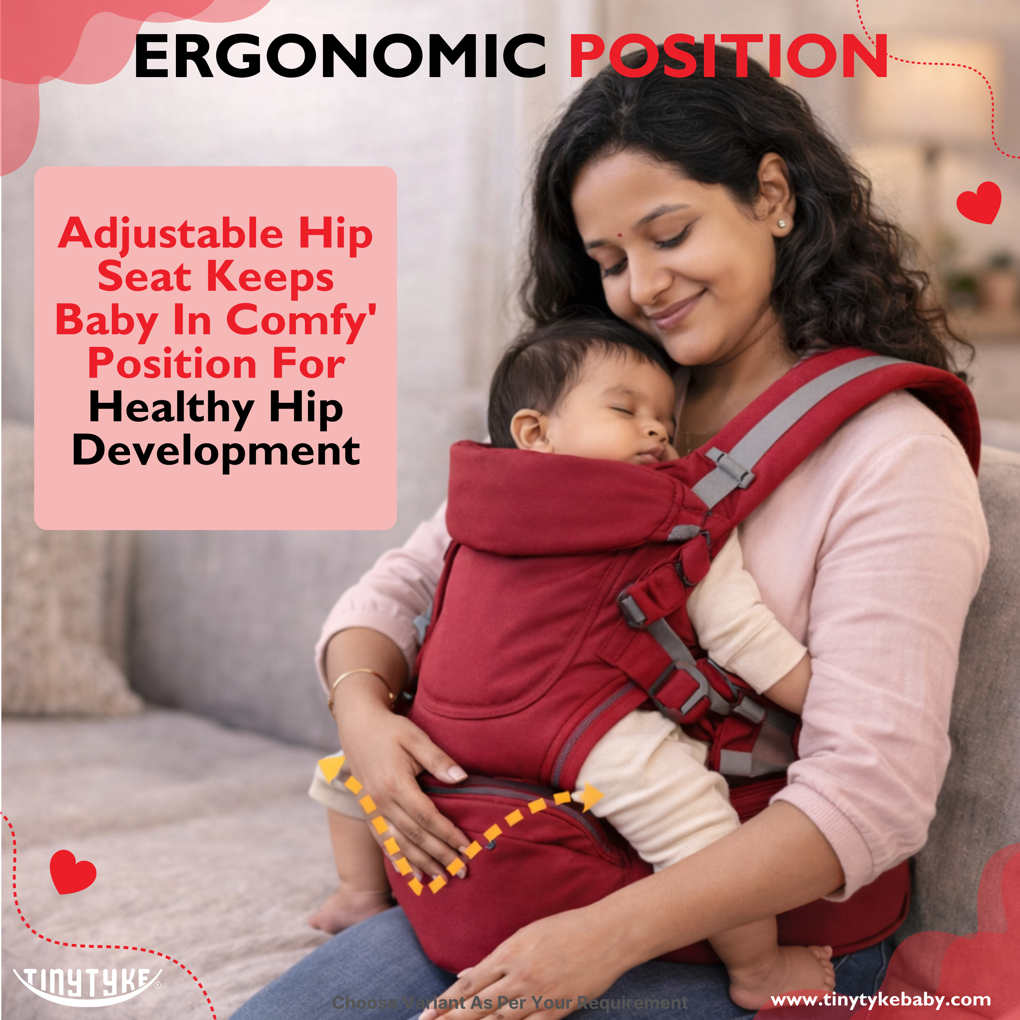 TinyTyke- Comfort Carry Baby Belt | With Hip Seat