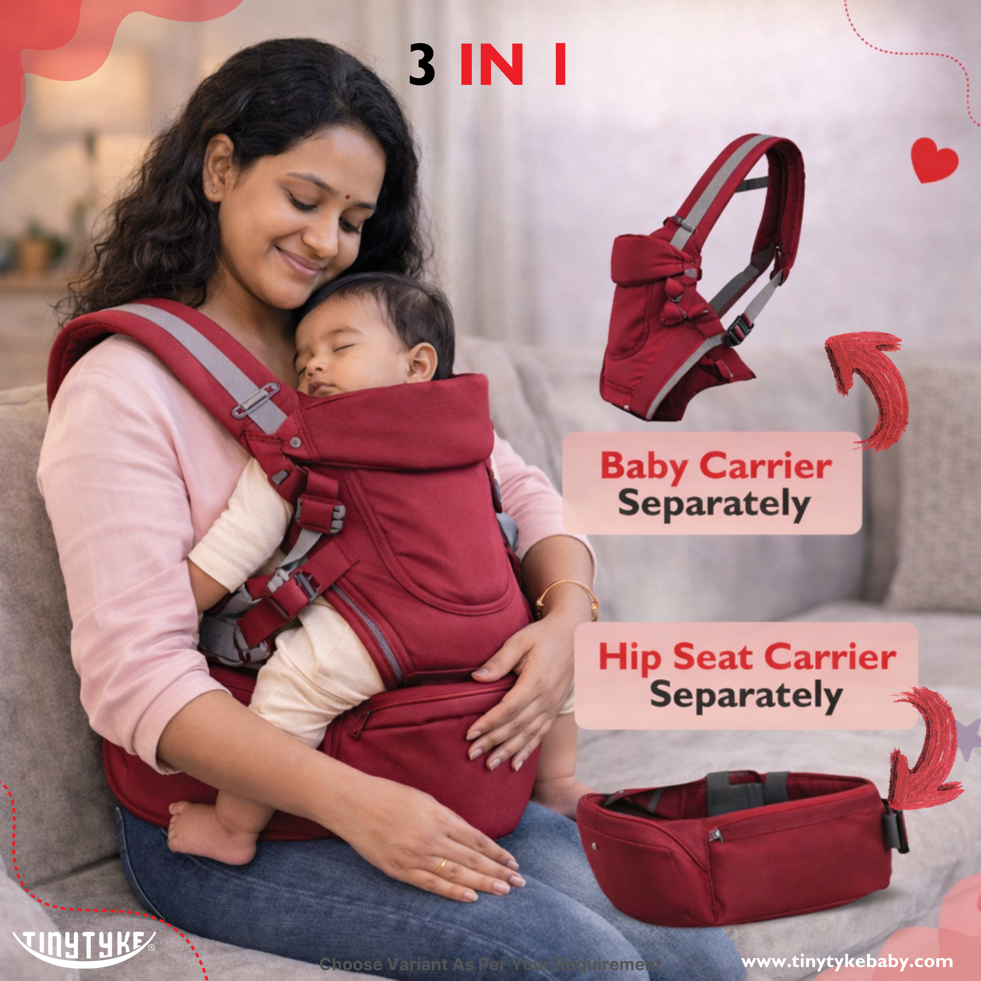 TinyTyke- Comfort Carry Baby Belt | With Hip Seat