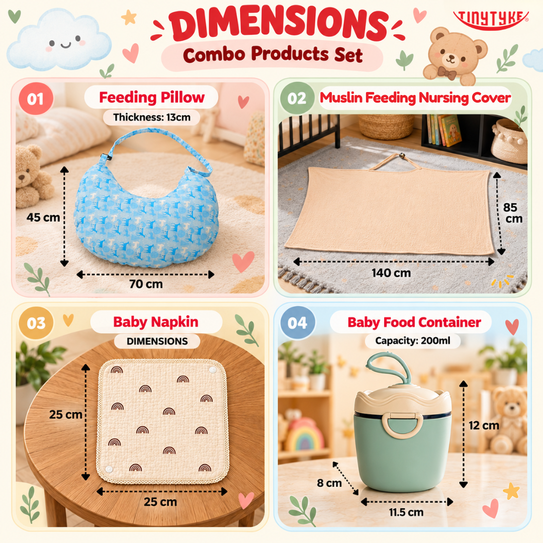 TinyTyke- NewBorn Feeding Time Comfort Kit | Combo