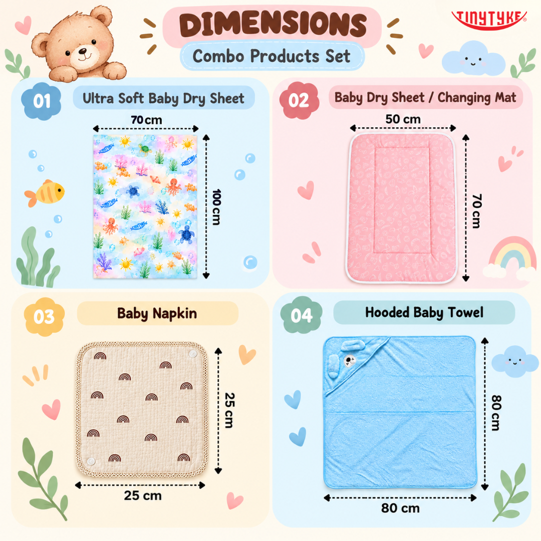 TinyTyke- Dry & Happy Baby Kit | Combo