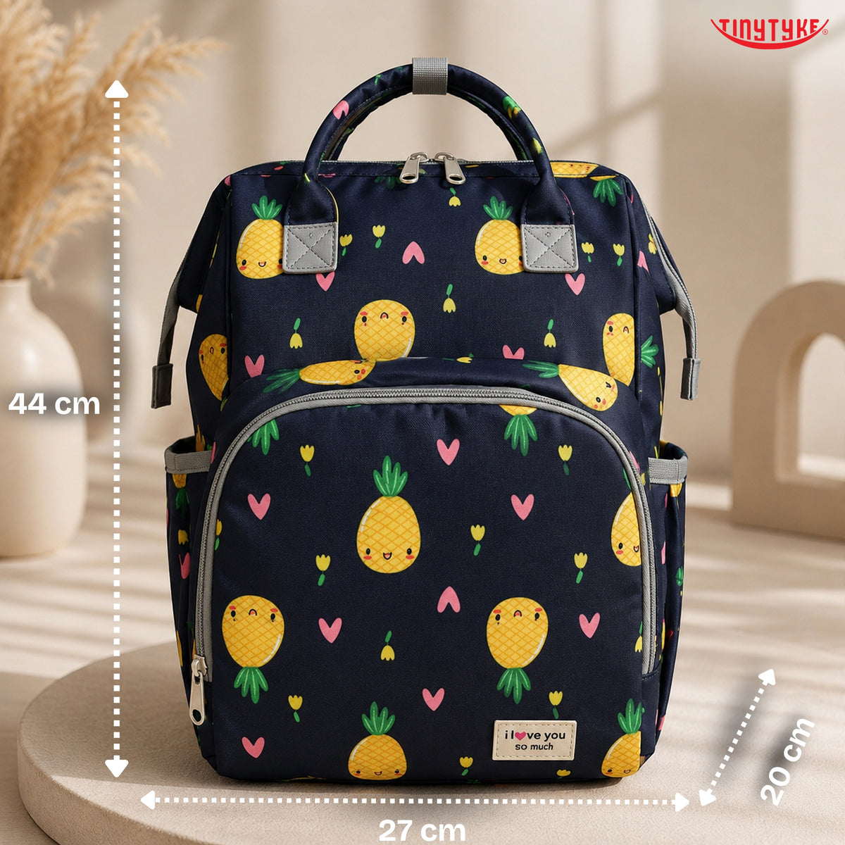 TinyTyke- Smart Organizer Baby Diaper Backpack Bag | Insulated Bottle Pockets