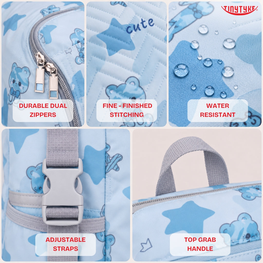 TinyTyke- Smart Organizer Baby Diaper Backpack Bag | Insulated Bottle Pockets