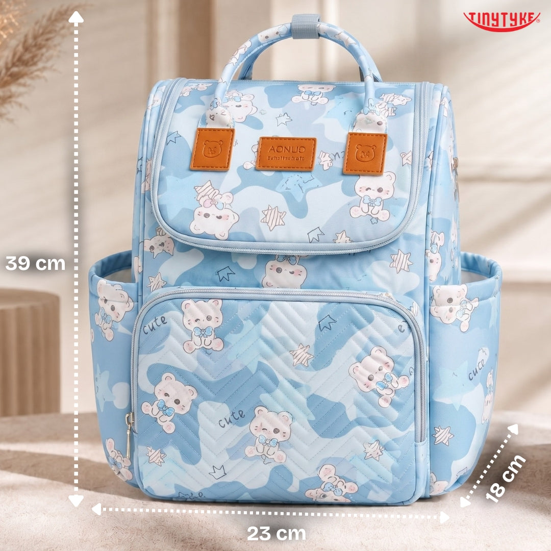 TinyTyke- Smart Organizer Baby Diaper Backpack Bag | Insulated Bottle Pockets